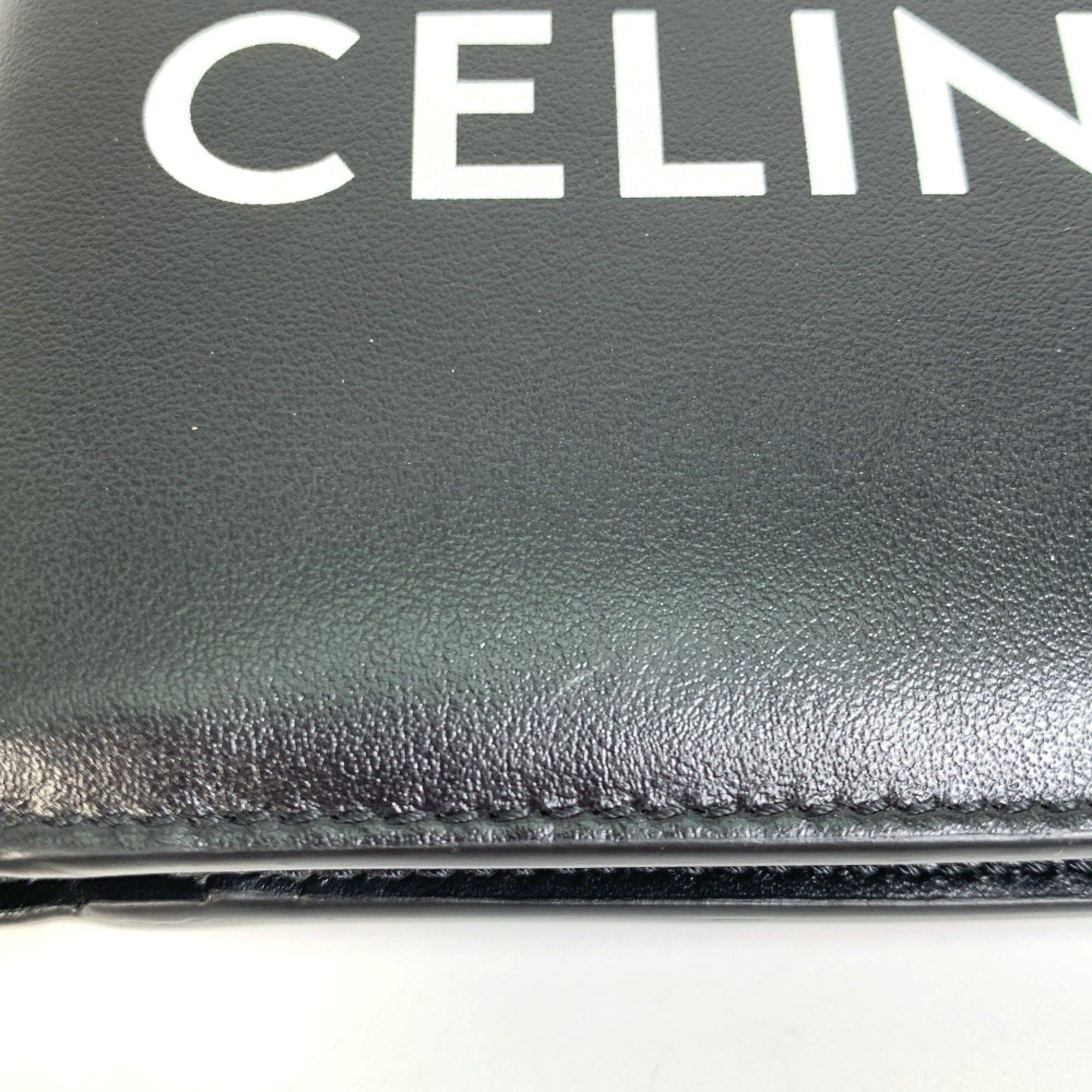 Celine CELINE 10C873DME logo Folded wallet Black Size ONE SIZE - 6 Thumbnail