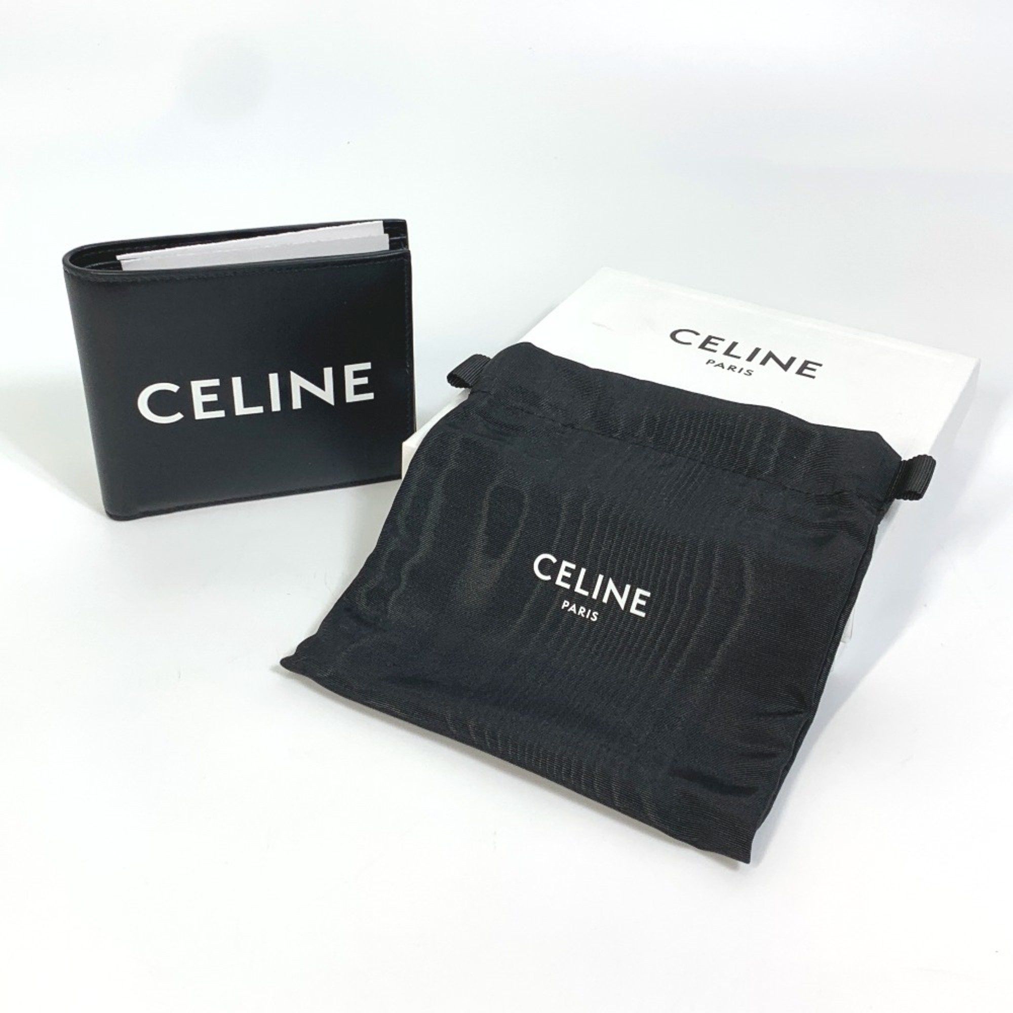 Celine CELINE 10C873DME logo Folded wallet Black Size ONE SIZE - 14 Thumbnail