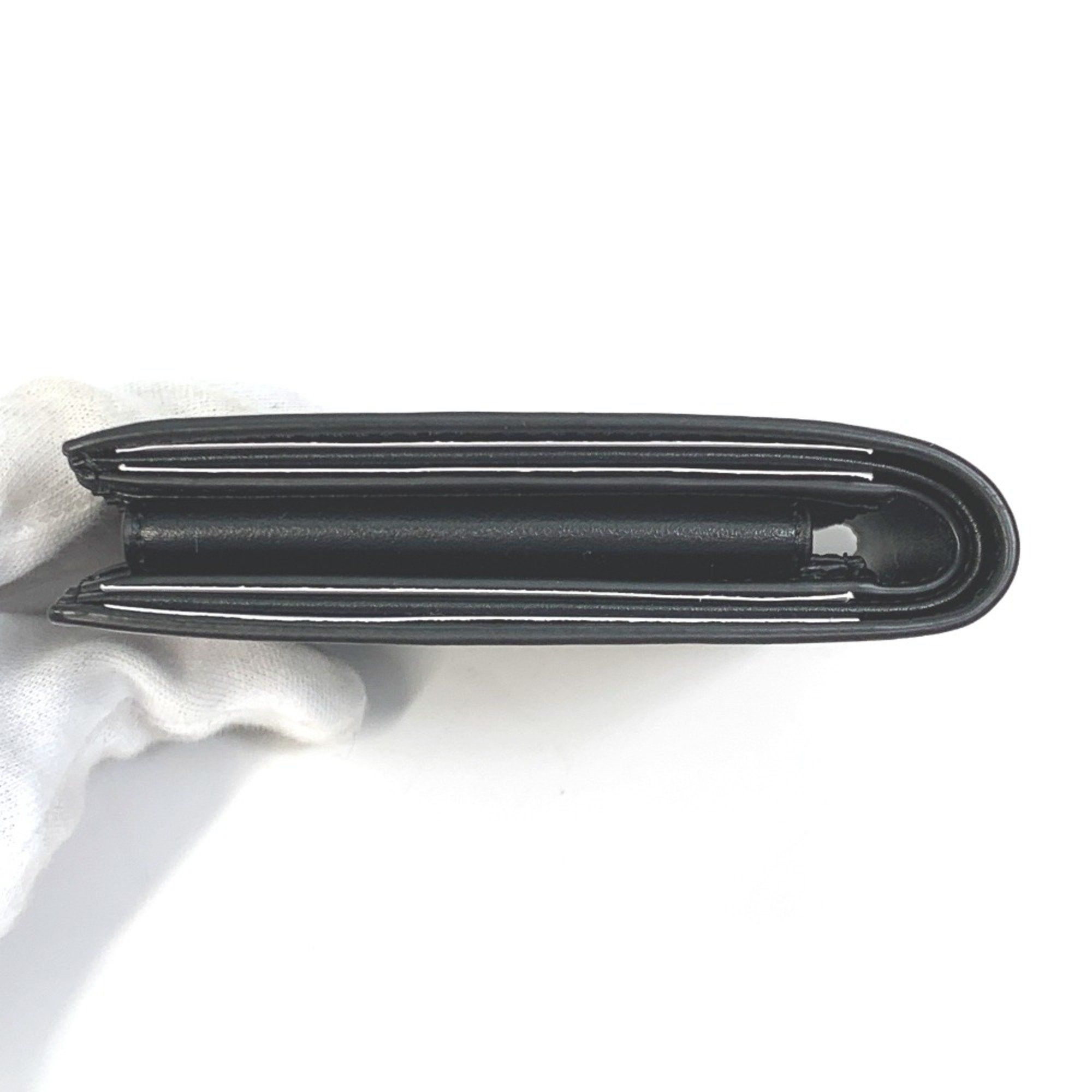 Celine CELINE 10C873DME logo Folded wallet Black Size ONE SIZE - 4 Thumbnail