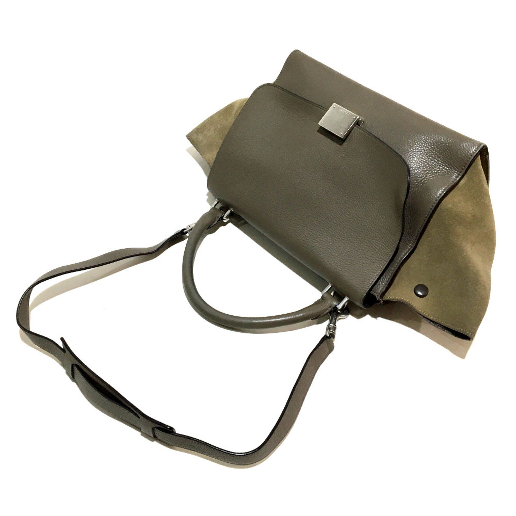 Celine CELINE 2way Bag Shoulder Bag Hand Bag Charcoal gray Size ONE SIZE - 8 Thumbnail
