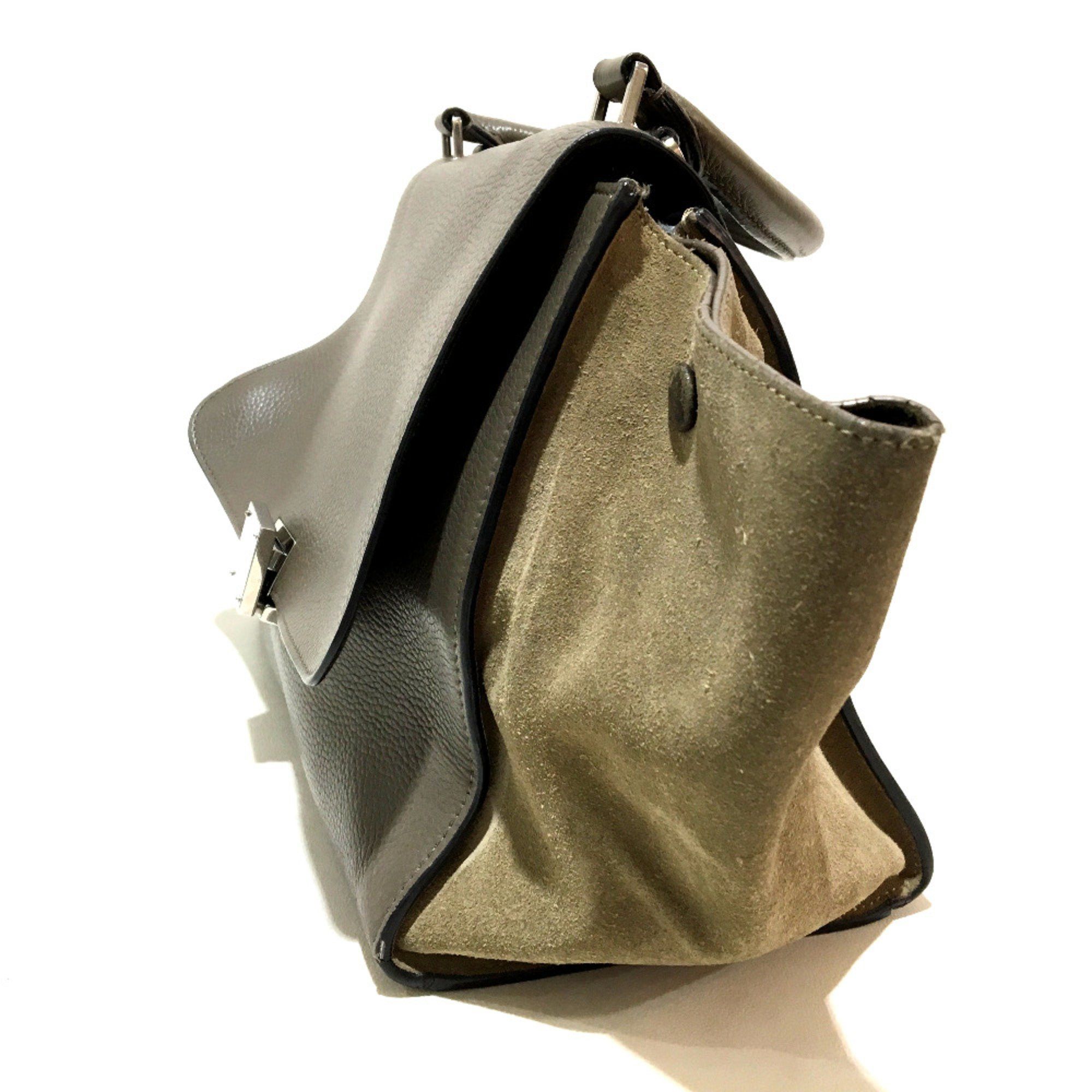 Celine CELINE 2way Bag Shoulder Bag Hand Bag Charcoal gray Size ONE SIZE - 4 Thumbnail