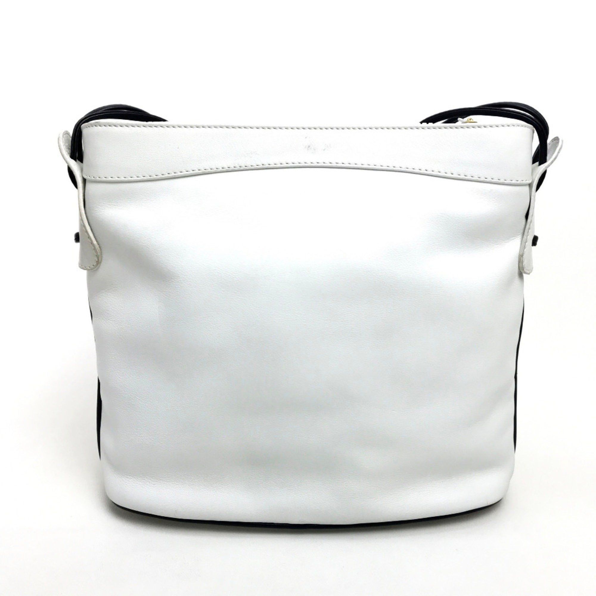Celine CELINE Ribbon motif Bag Shoulder Bag White x Black Size ONE SIZE - 2 Thumbnail