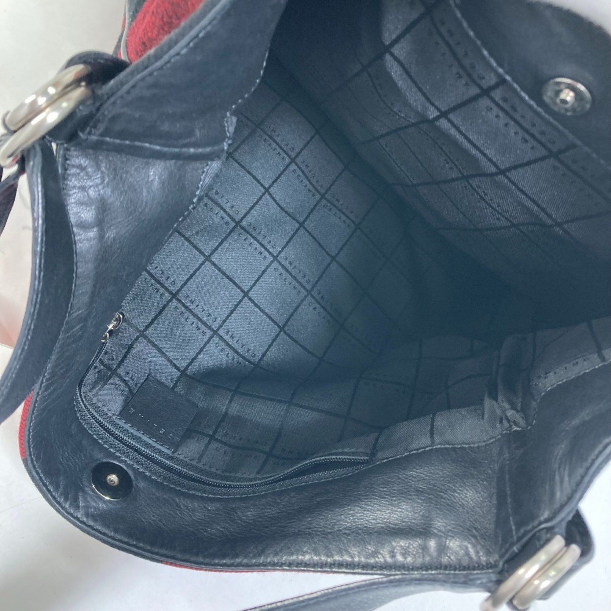 Celine CELINE check Crossbody bag Shoulder Bag Red Black Size ONE SIZE - 7 Thumbnail