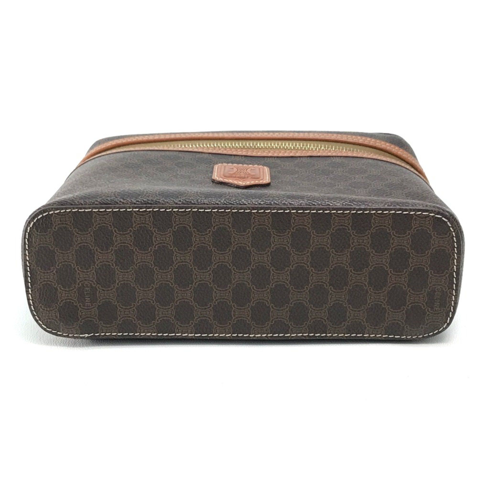 Celine CELINE Macadam Bag Hand Bag Vanity bag Brown Size ONE SIZE - 4 Thumbnail