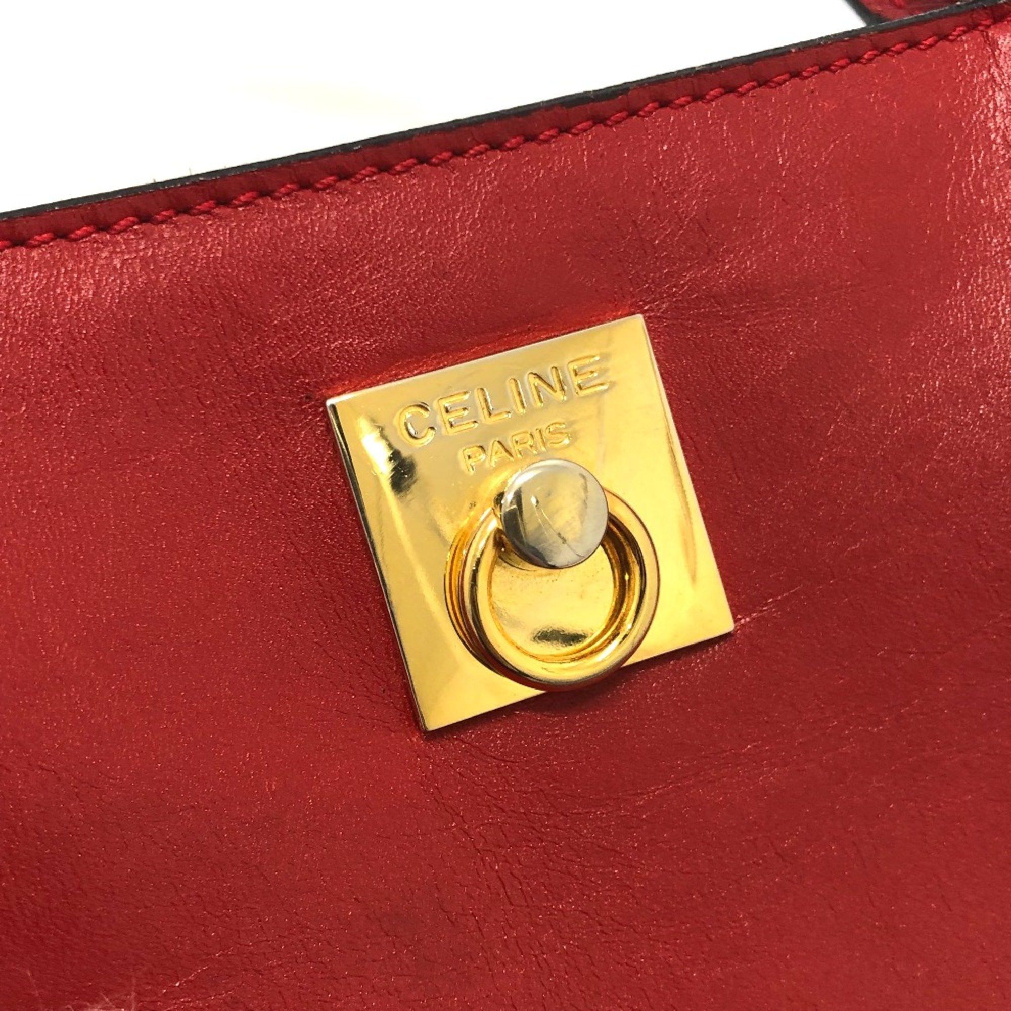 Celine CELINE Bag Hand Bag Red Size ONE SIZE - 7 Thumbnail