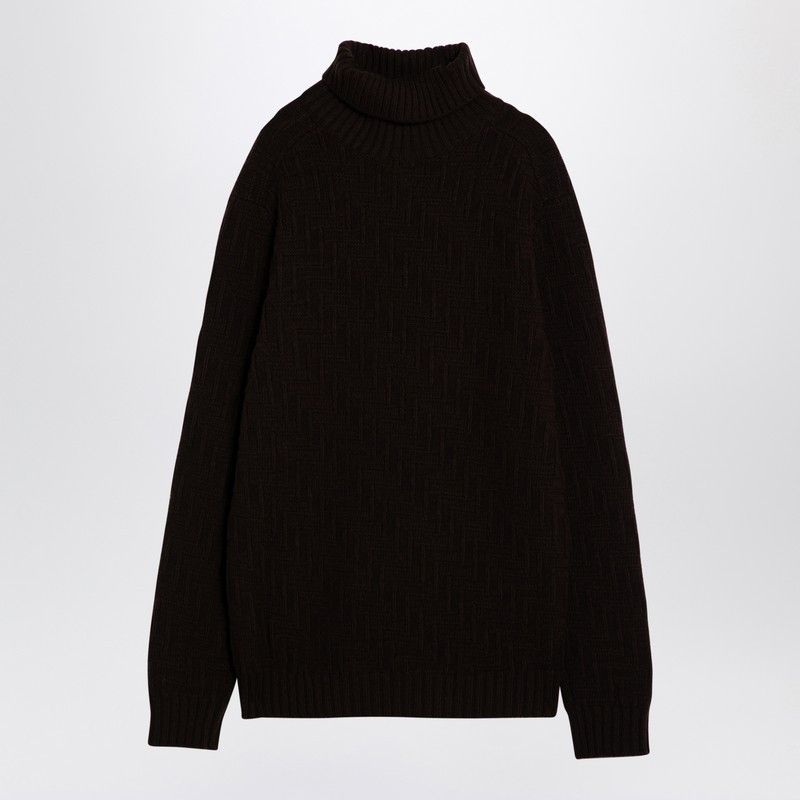 Prada Prada Brown Cashmere Blend Turtleneck Sweater Size US L / EU 52-54 / 3 - 2 Thumbnail