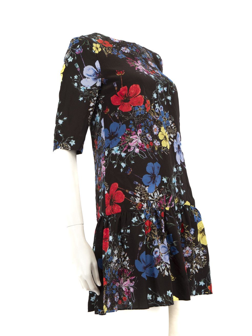 Erdem Floral Print Silk Drop-Waist Mini Dress Size S / US 4 / IT 40 - 2 Thumbnail