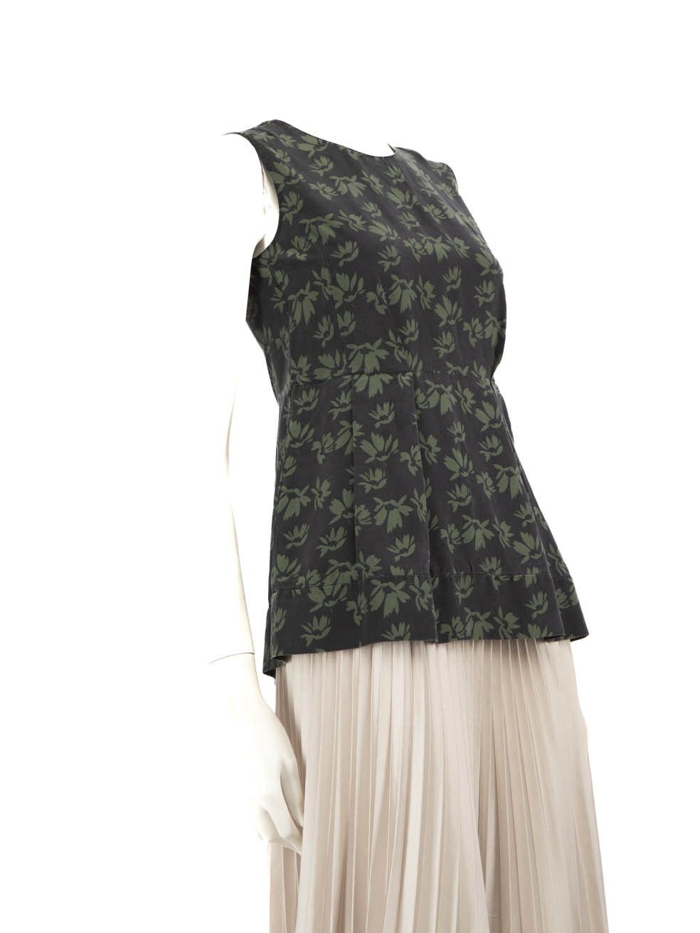 Marni Silk Floral Pattern Tank Top Size S / US 4 / IT 40 - 2 Thumbnail