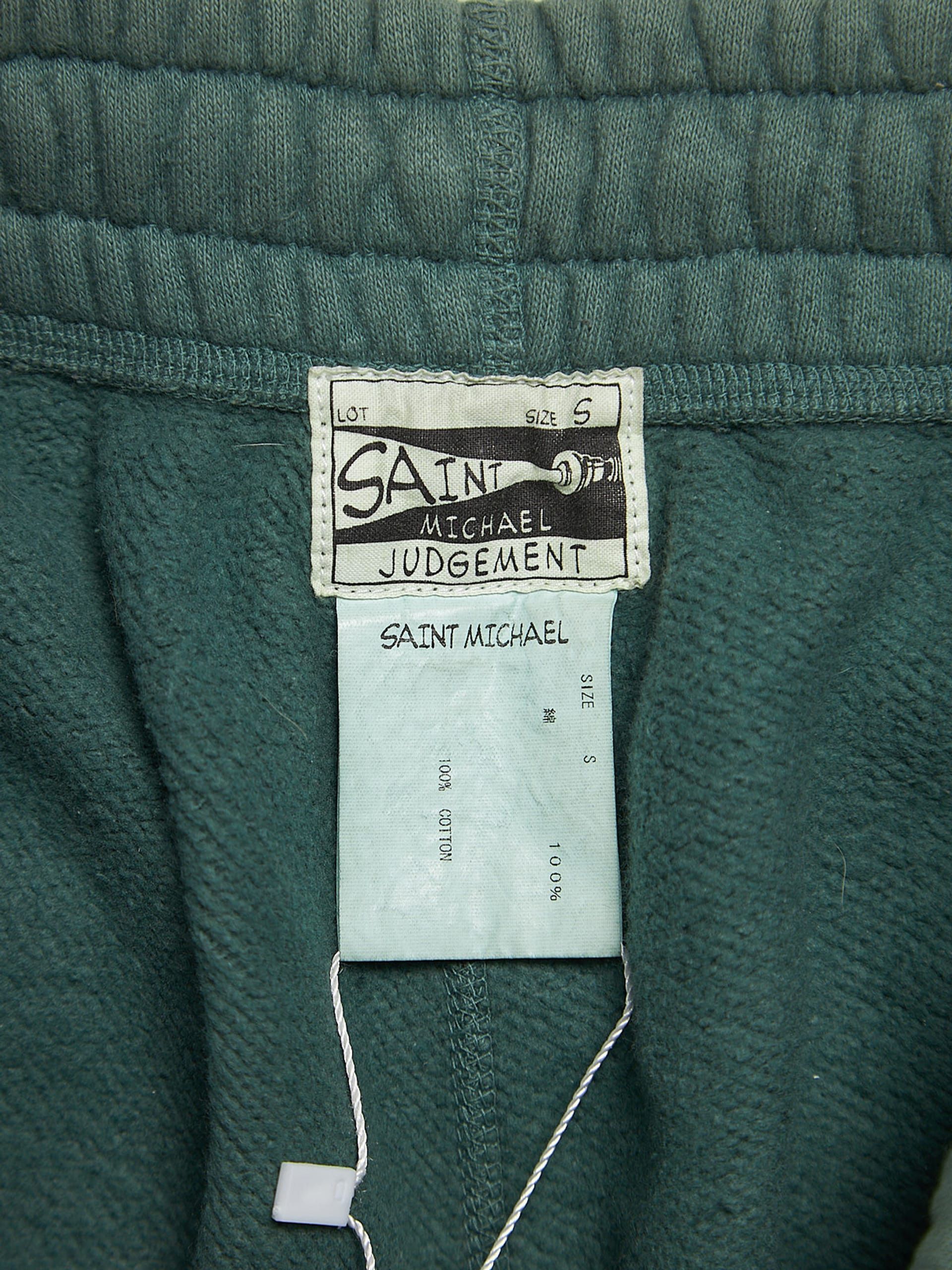 Saint Michael Green Adamah Printed Cotton Sweatpants Size US 30 / EU 46 - 4 Thumbnail
