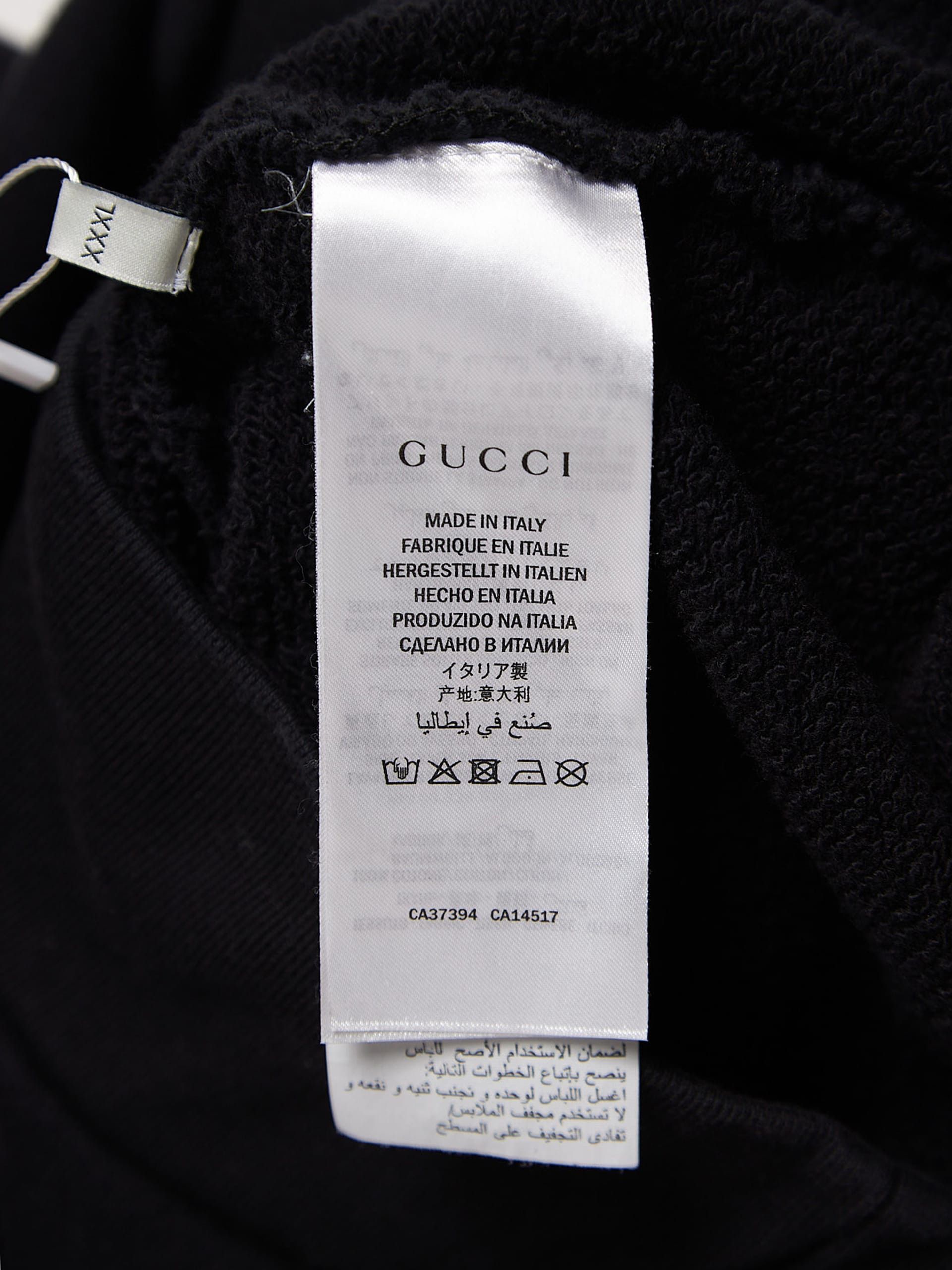 Gucci Black Logo Printed Cotton Hoodie Size US XXL / EU 58 / 5 - 4 Thumbnail