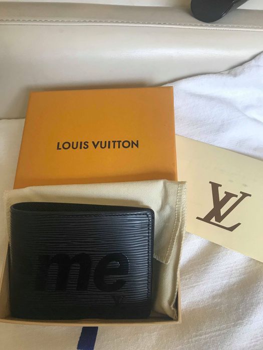 Supreme Black Slender Wallet Louis Vuitton x Supreme