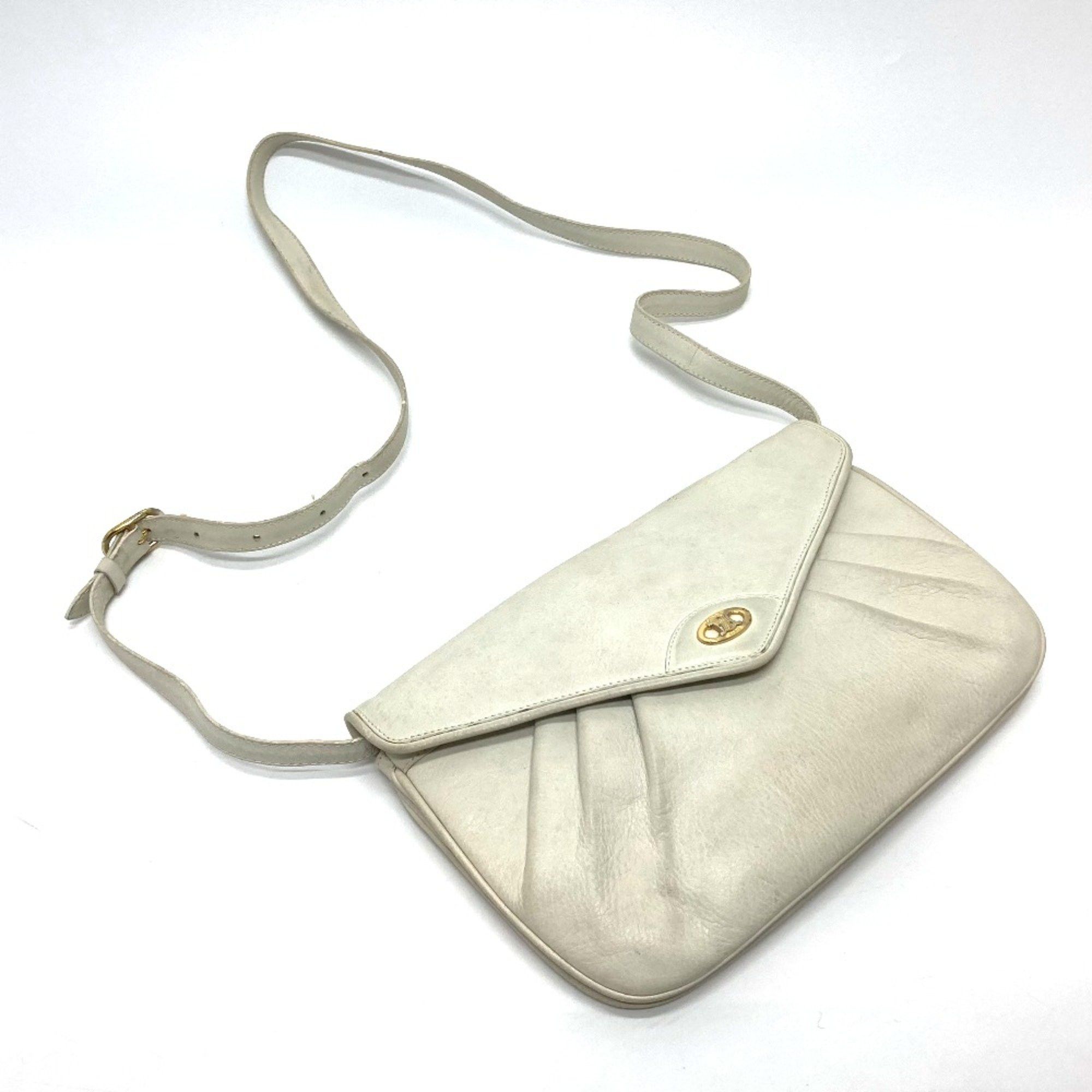 Celine CELINE MacadamHardware Bag 2way Crossbody Shoulder Bag White GoldHardware Size ONE SIZE - 11 Thumbnail