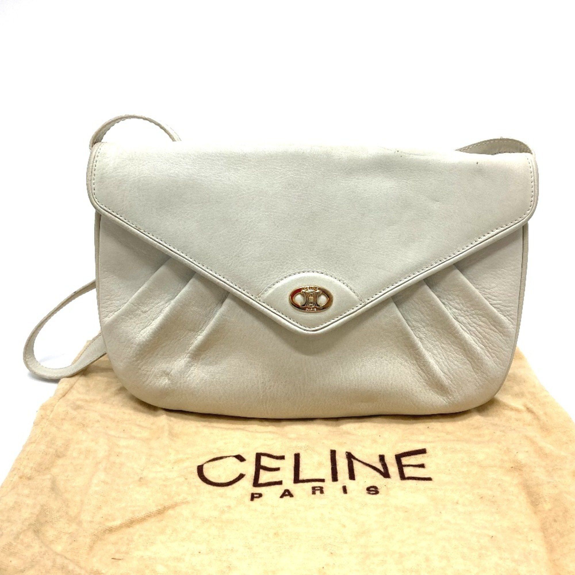 Celine CELINE MacadamHardware Bag 2way Crossbody Shoulder Bag White GoldHardware Size ONE SIZE - 12 Thumbnail