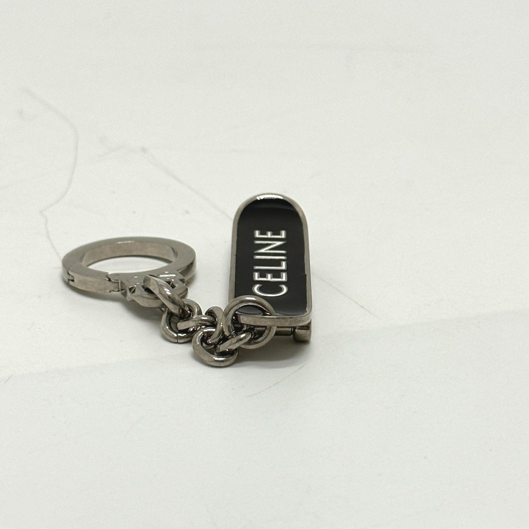 Celine CELINE Bag Charm Key Holder Black Silver Size ONE SIZE - 6 Thumbnail
