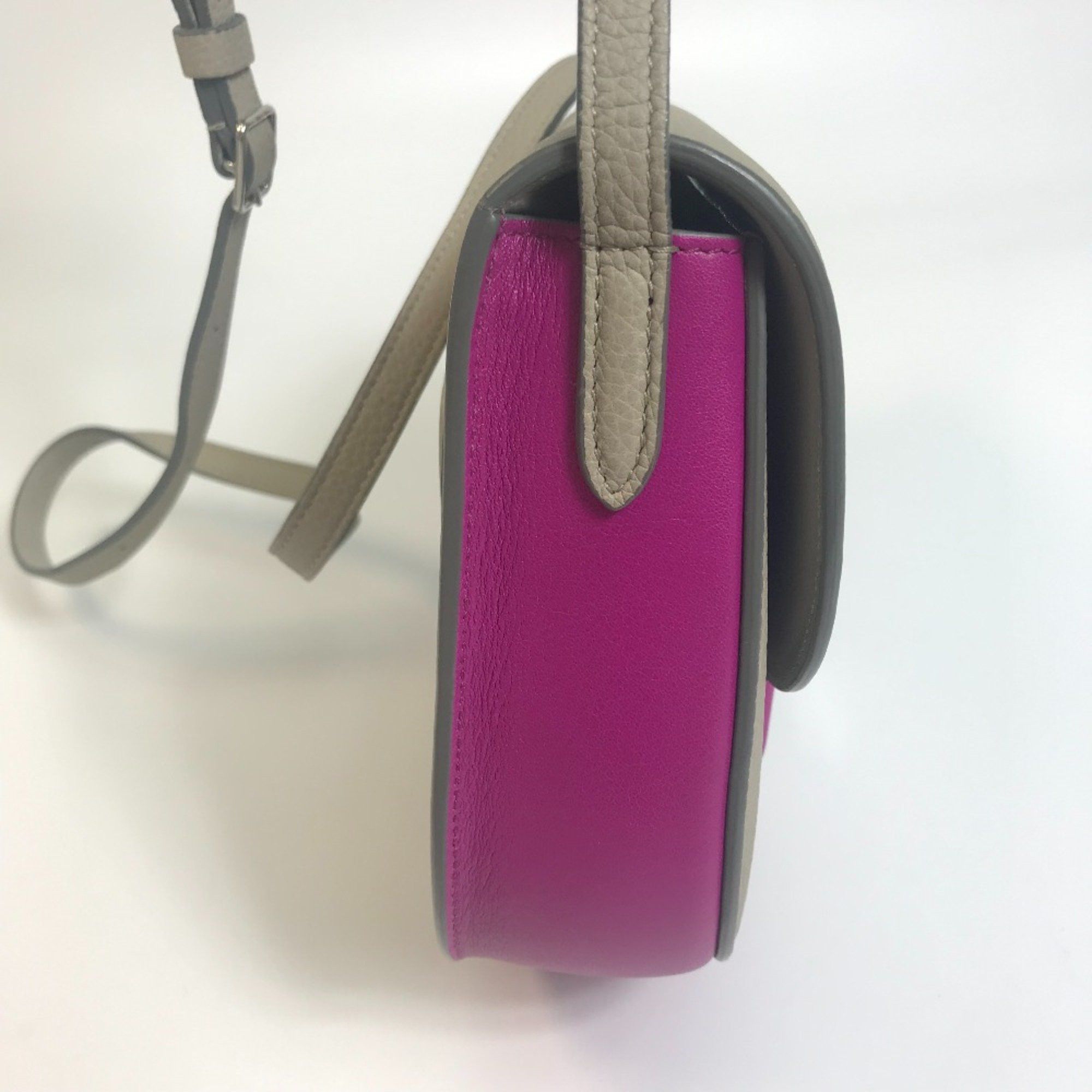 Celine CELINE Bicolor bag Crossbody shawl Shoulder Bag Gray x purple pink Size ONE SIZE - 7 Thumbnail