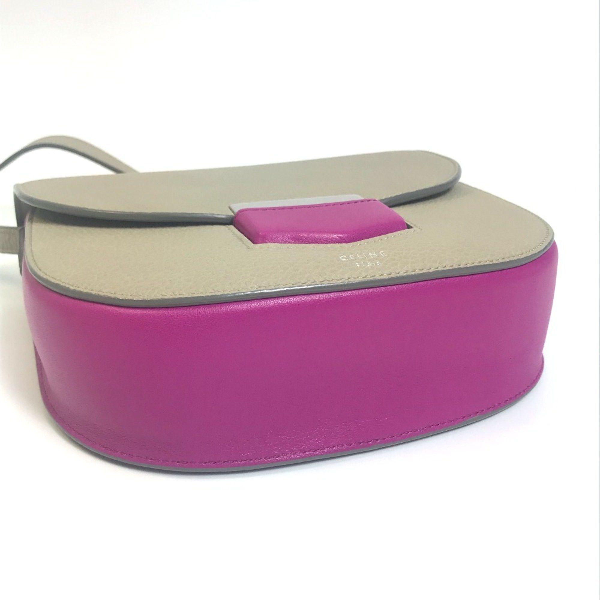 Celine CELINE Bicolor bag Crossbody shawl Shoulder Bag Gray x purple pink Size ONE SIZE - 3 Thumbnail