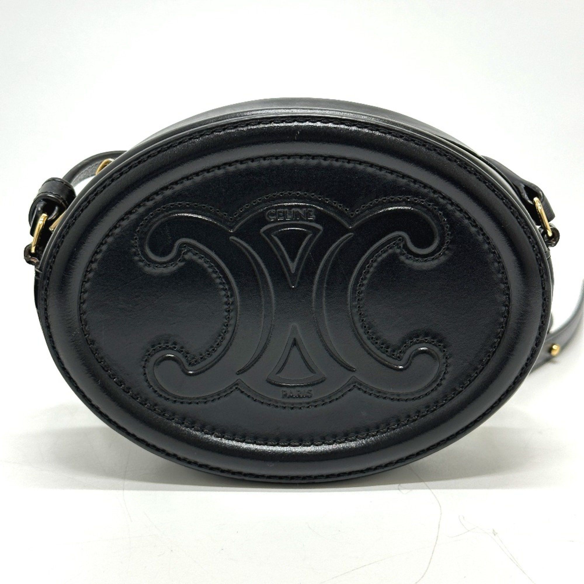 Celine CELINE Triomphe crossbody bag Shoulder Bag Black Size ONE SIZE - 2 Thumbnail