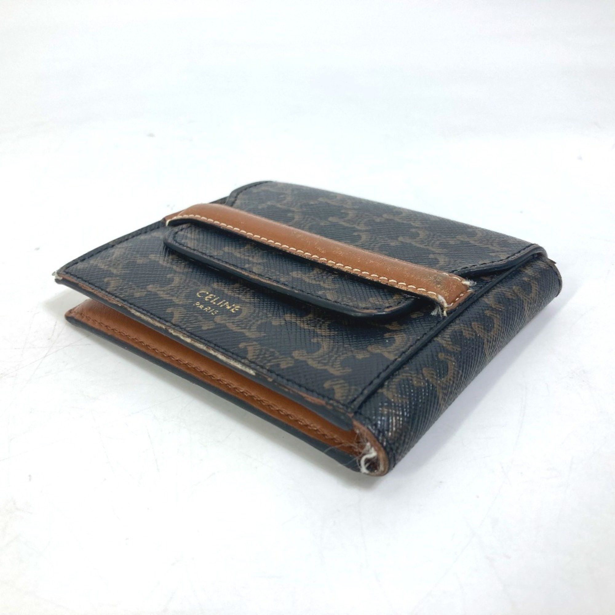 Celine CELINE Card Case with flap Folded wallet Brown Size ONE SIZE - 3 Thumbnail