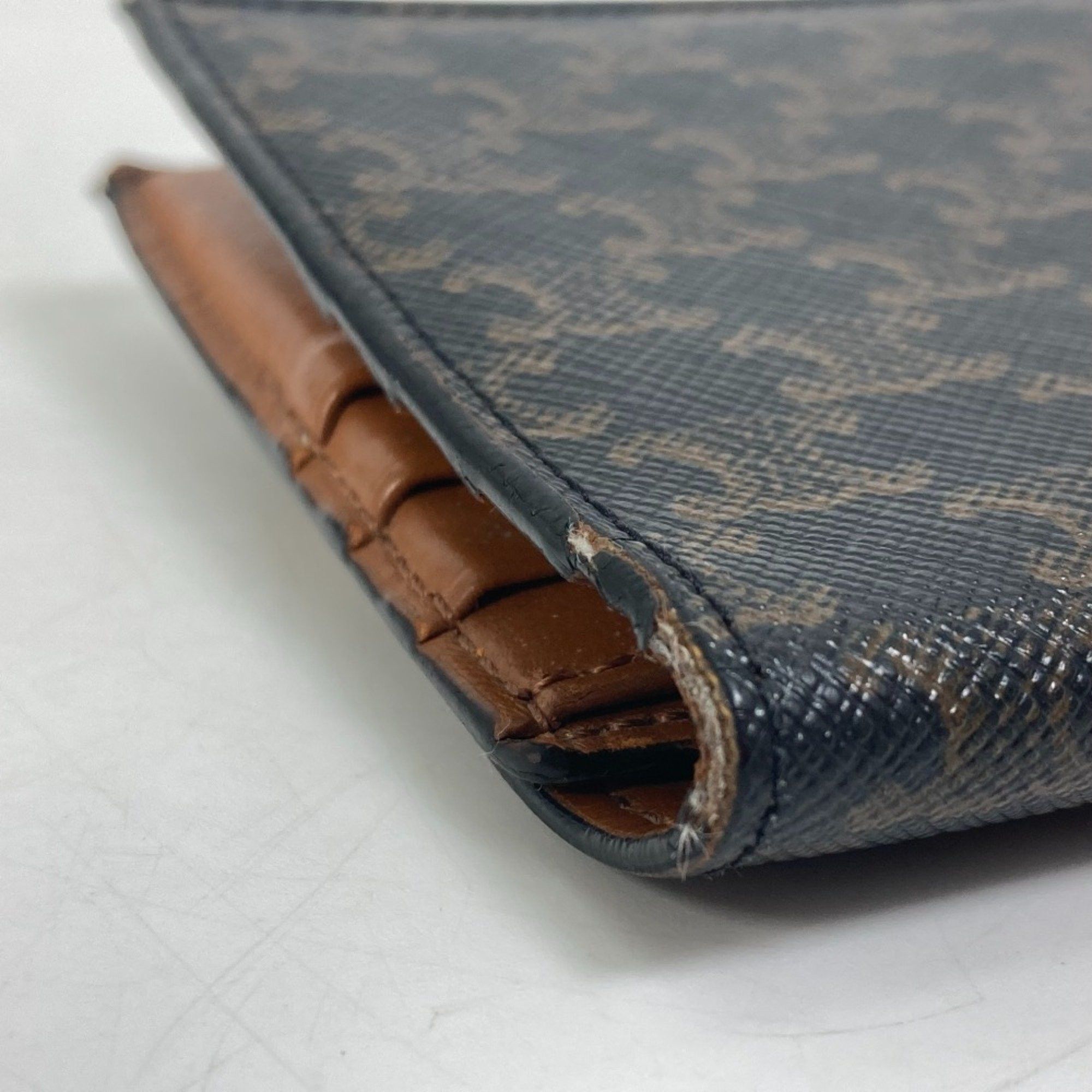 Celine CELINE Card Case with flap Folded wallet Brown Size ONE SIZE - 6 Thumbnail