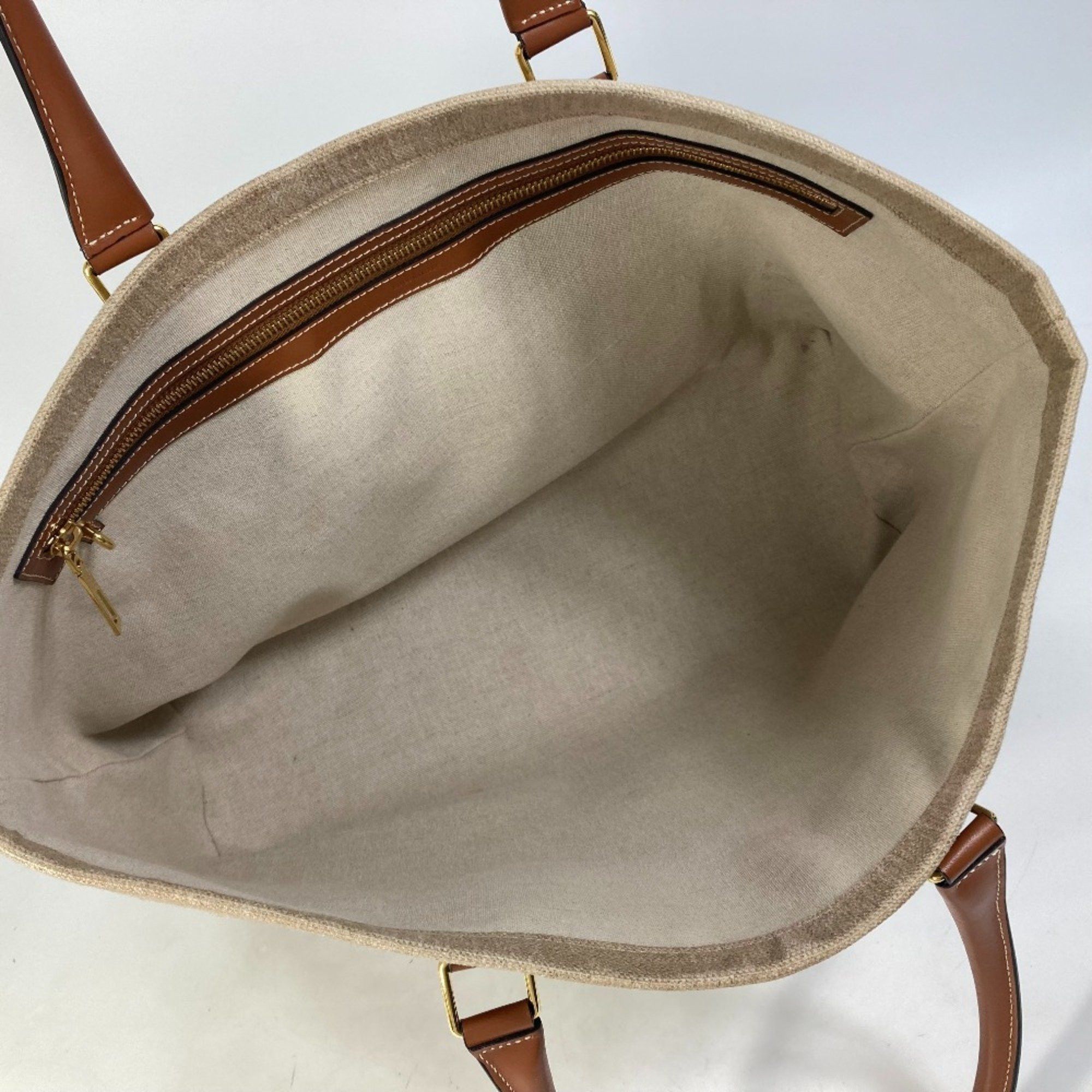 Celine CELINE 19006 Shoulder Logo Tote Bag Shoulder Bag Brown Size ONE SIZE - 10 Thumbnail
