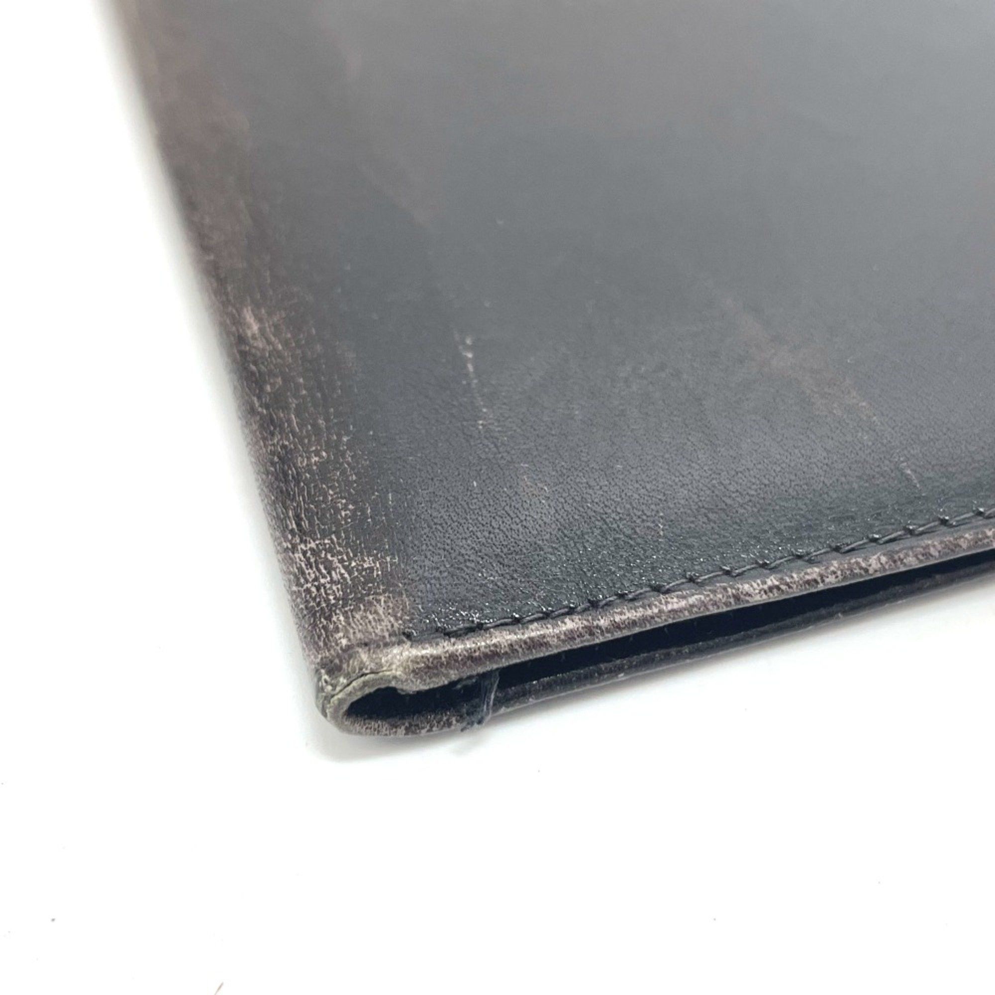 Celine CELINE Carriage logo Bill Compartment Long Wallet Black Size ONE SIZE - 4 Thumbnail