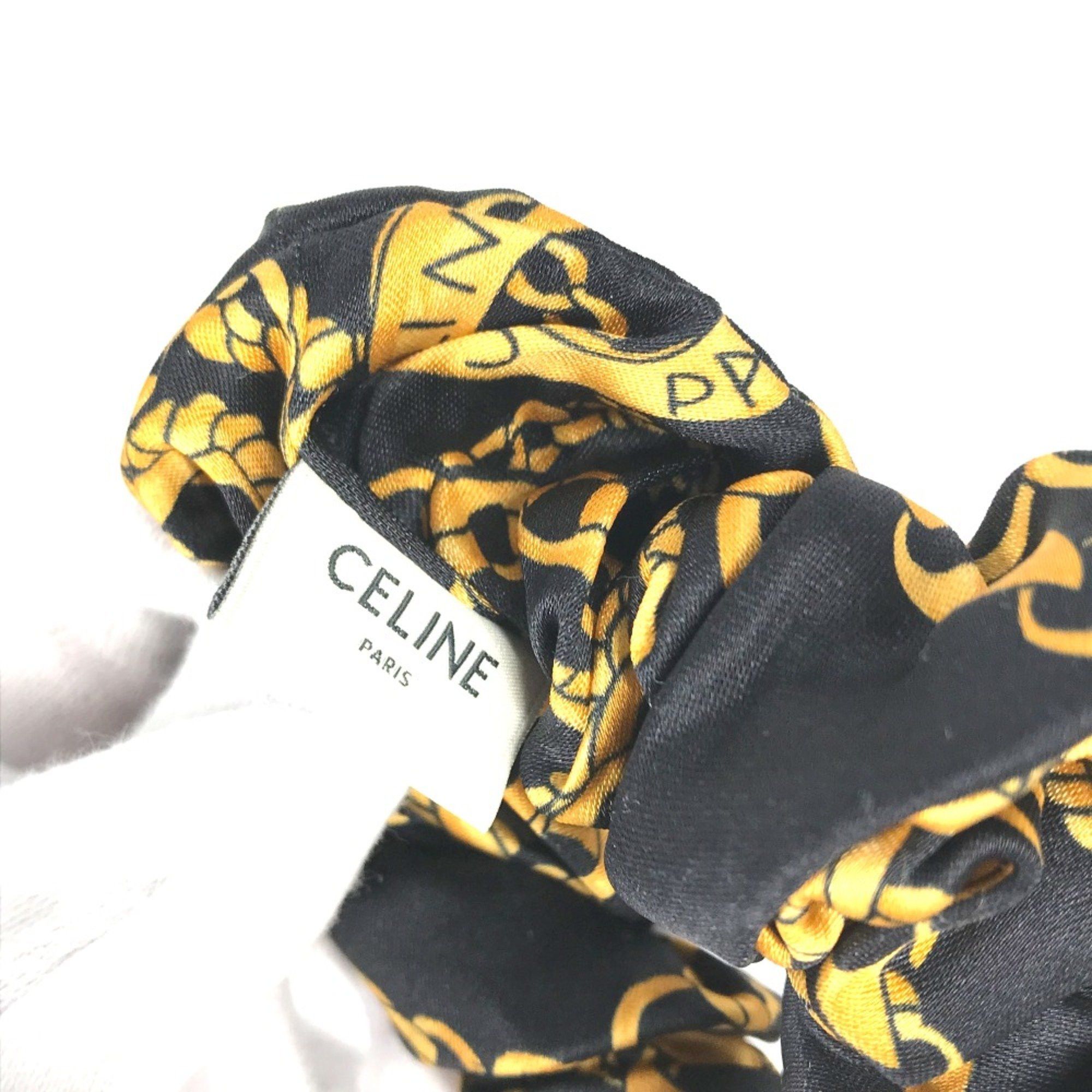 Celine CELINE Triomphe hair accessories hair rubber Shush Black yellow Size ONE SIZE - 7 Thumbnail