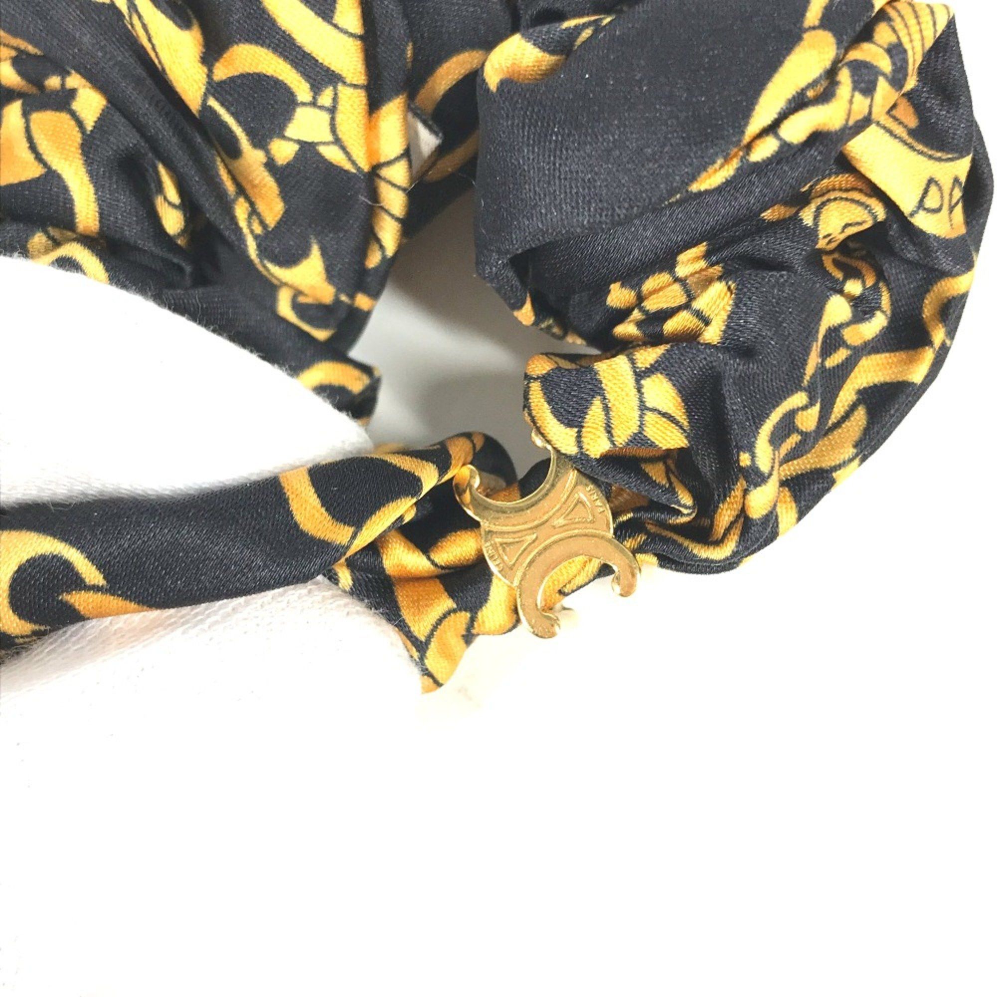 Celine CELINE Triomphe hair accessories hair rubber Shush Black yellow Size ONE SIZE - 6 Thumbnail