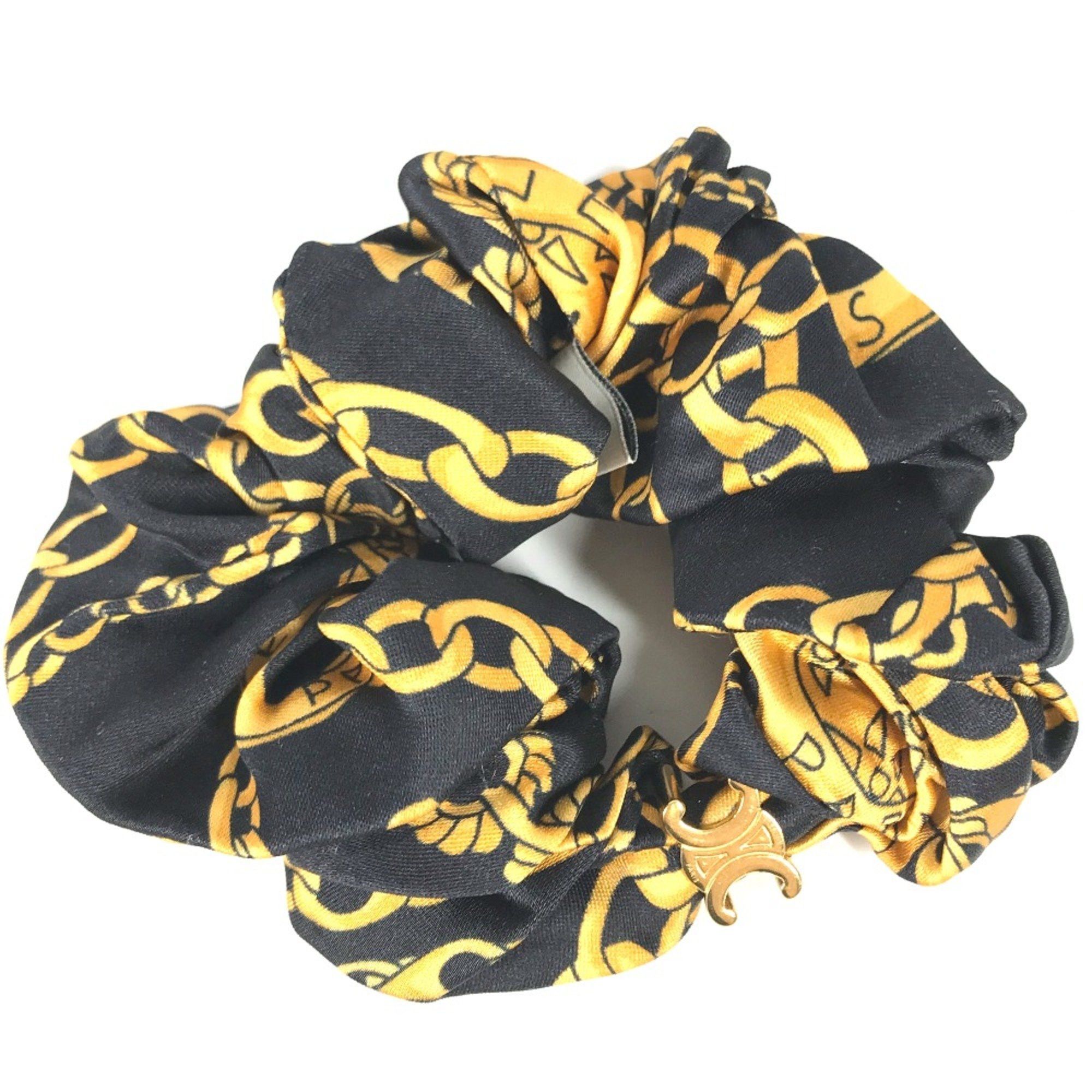 Celine CELINE Triomphe hair accessories hair rubber Shush Black yellow Size ONE SIZE - 2 Thumbnail