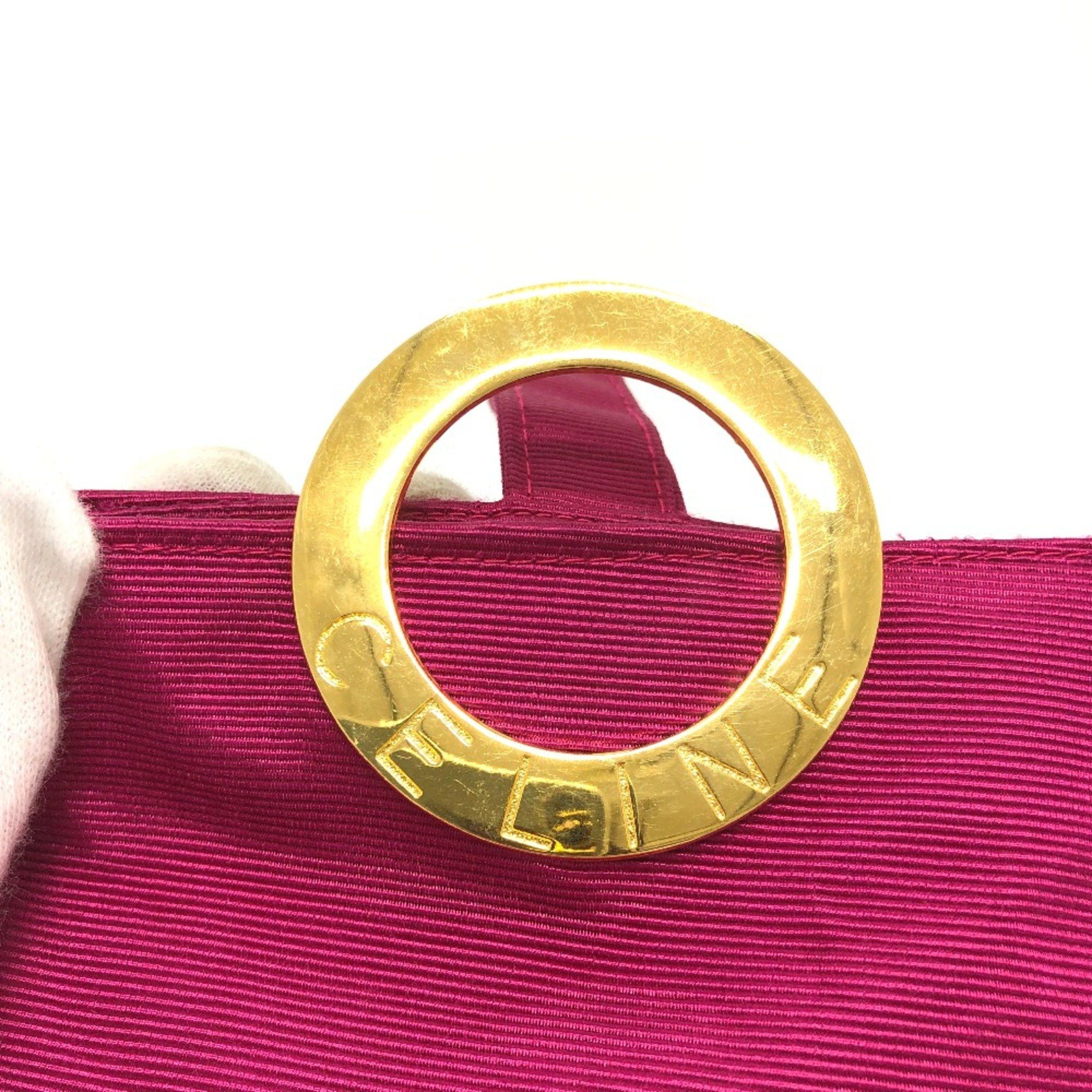 Celine CELINE Circle logo Bag Cosmetics Pouch pink GoldHardware Size ONE SIZE - 3 Thumbnail