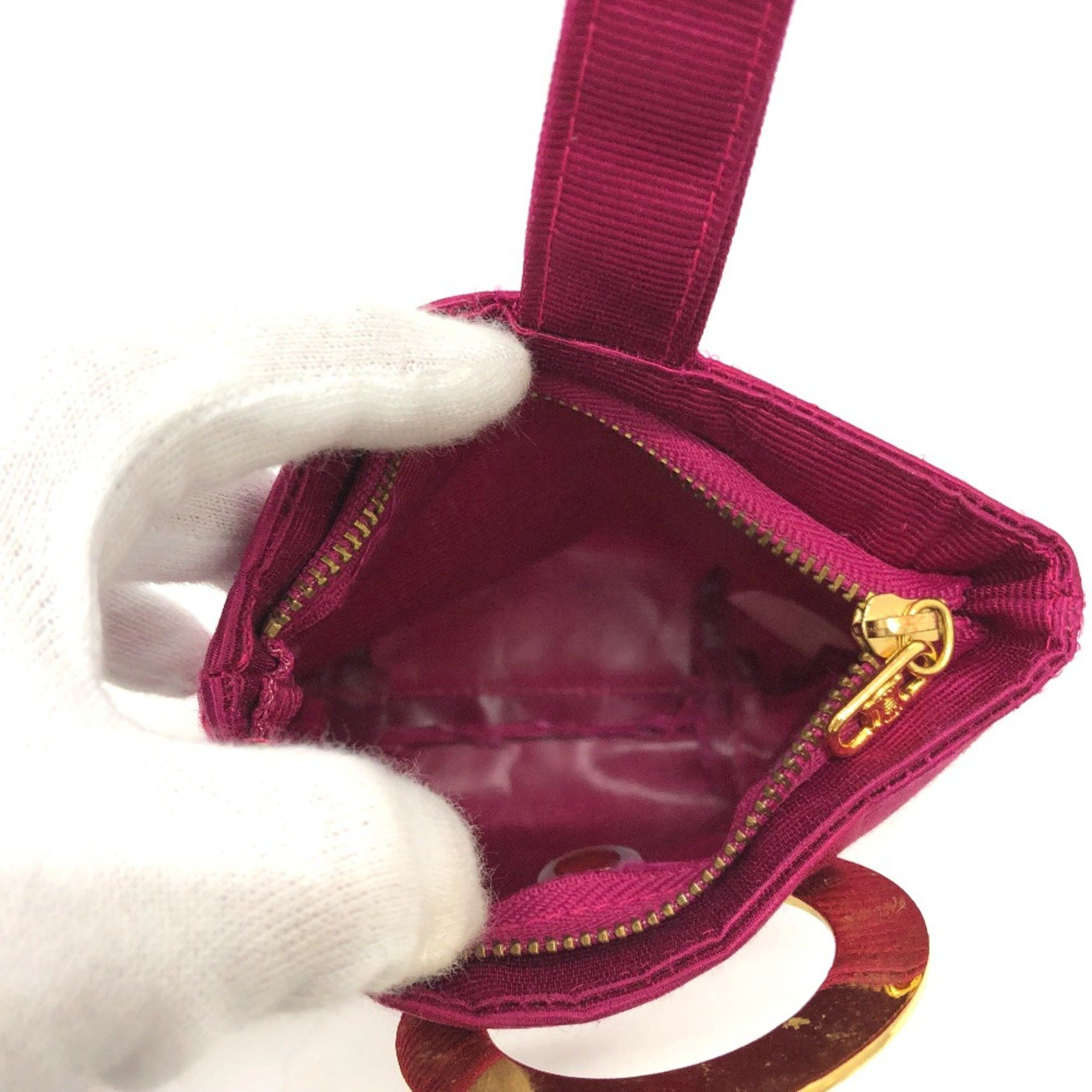 Celine CELINE Circle logo Bag Cosmetics Pouch pink GoldHardware Size ONE SIZE - 8 Thumbnail