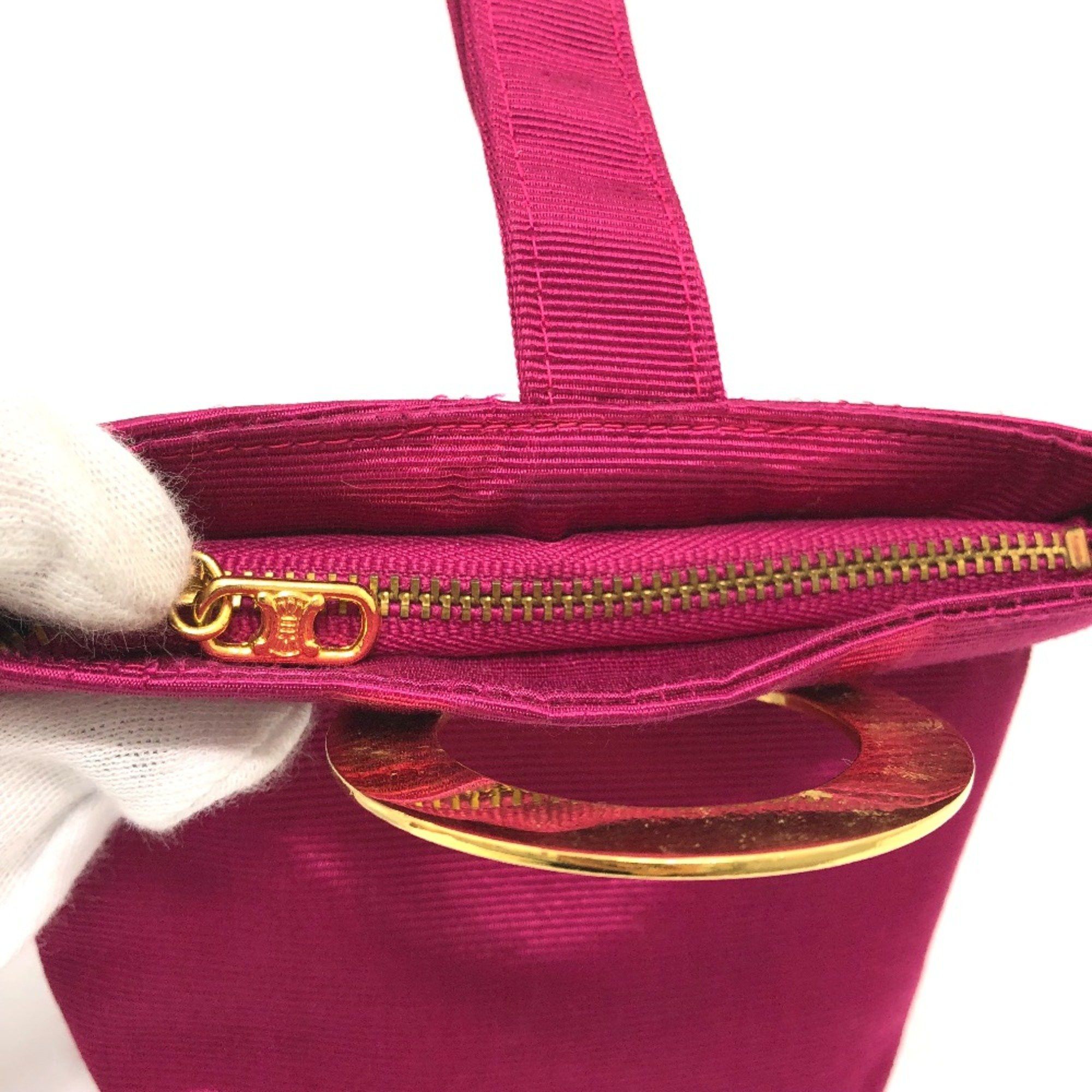 Celine CELINE Circle logo Bag Cosmetics Pouch pink GoldHardware Size ONE SIZE - 7 Thumbnail