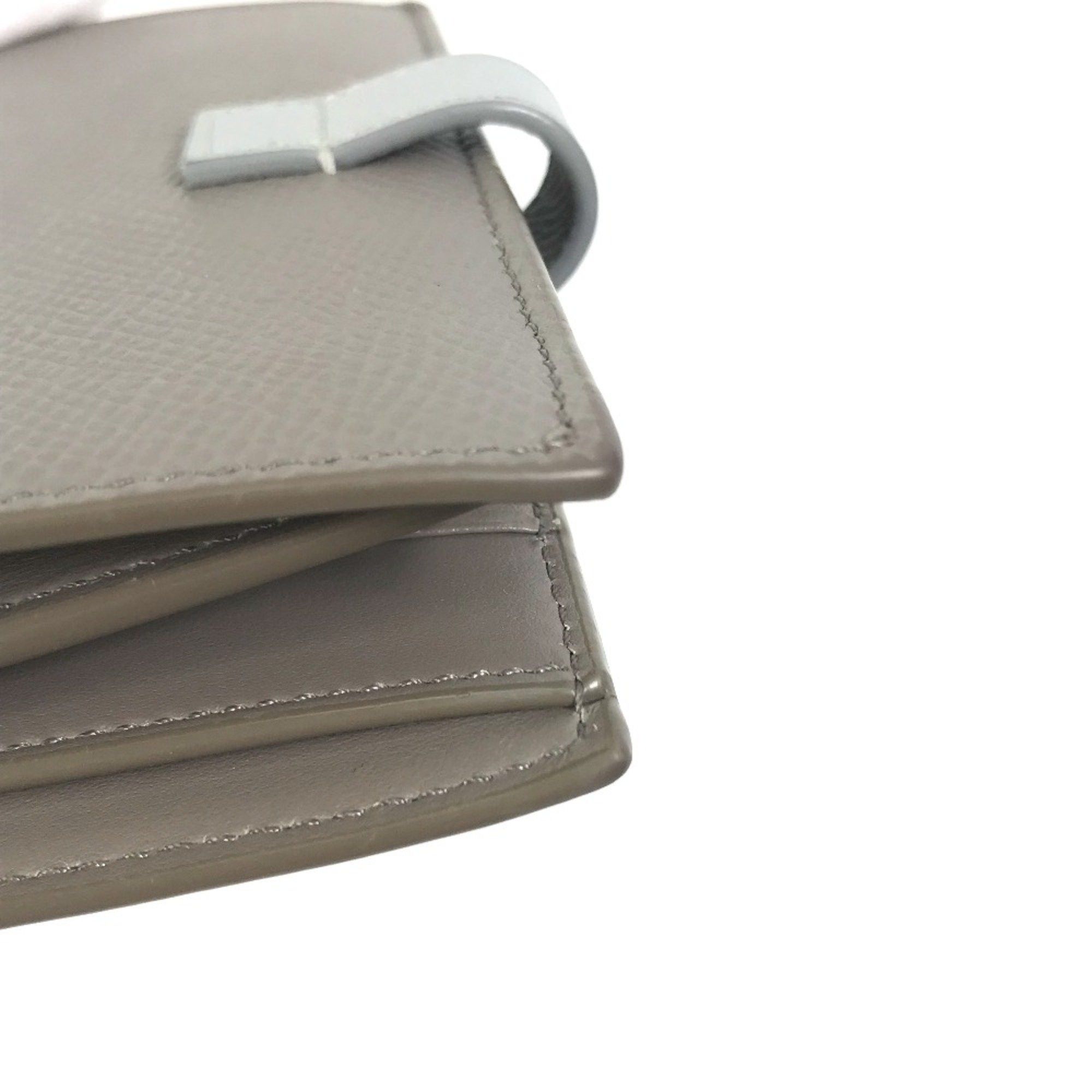 Celine CELINE 10B643BRU.10PI Bicolor Trifold wallet Pebble /Mineral Gray x light blue Size ONE SIZE - 7 Thumbnail
