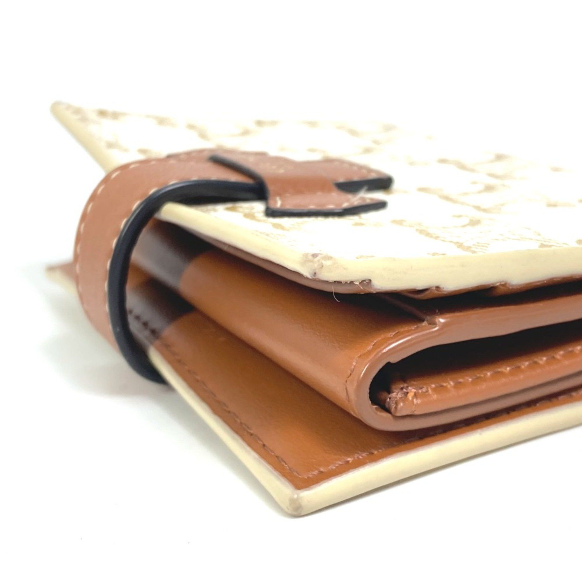 Celine CELINE Macadam Triomphe Folded wallet White/Brown Size ONE SIZE - 6 Thumbnail