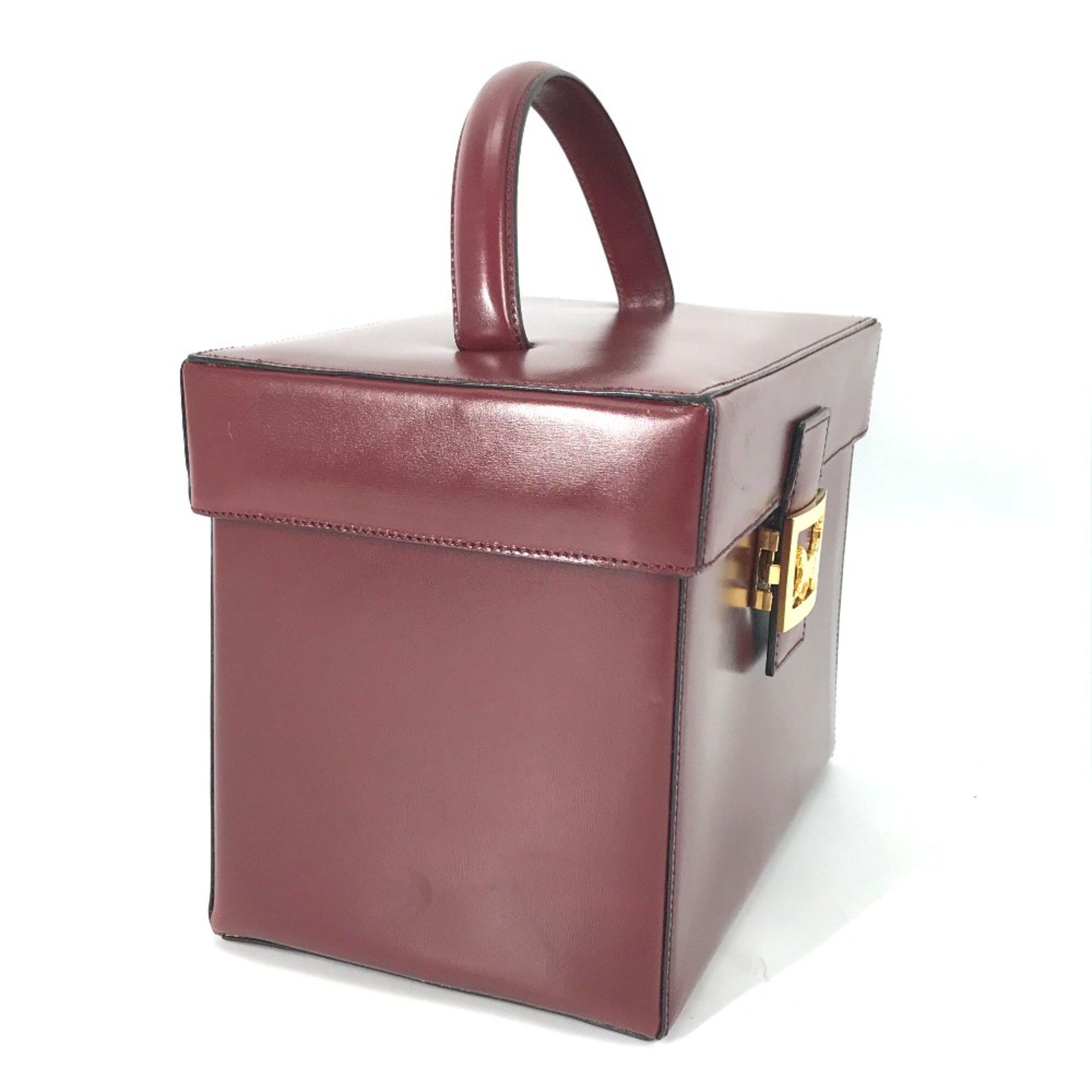 Celine CELINE vintage Box BOX bag with mirror Hand Bag Bordeaux Based Size ONE SIZE - 3 Thumbnail