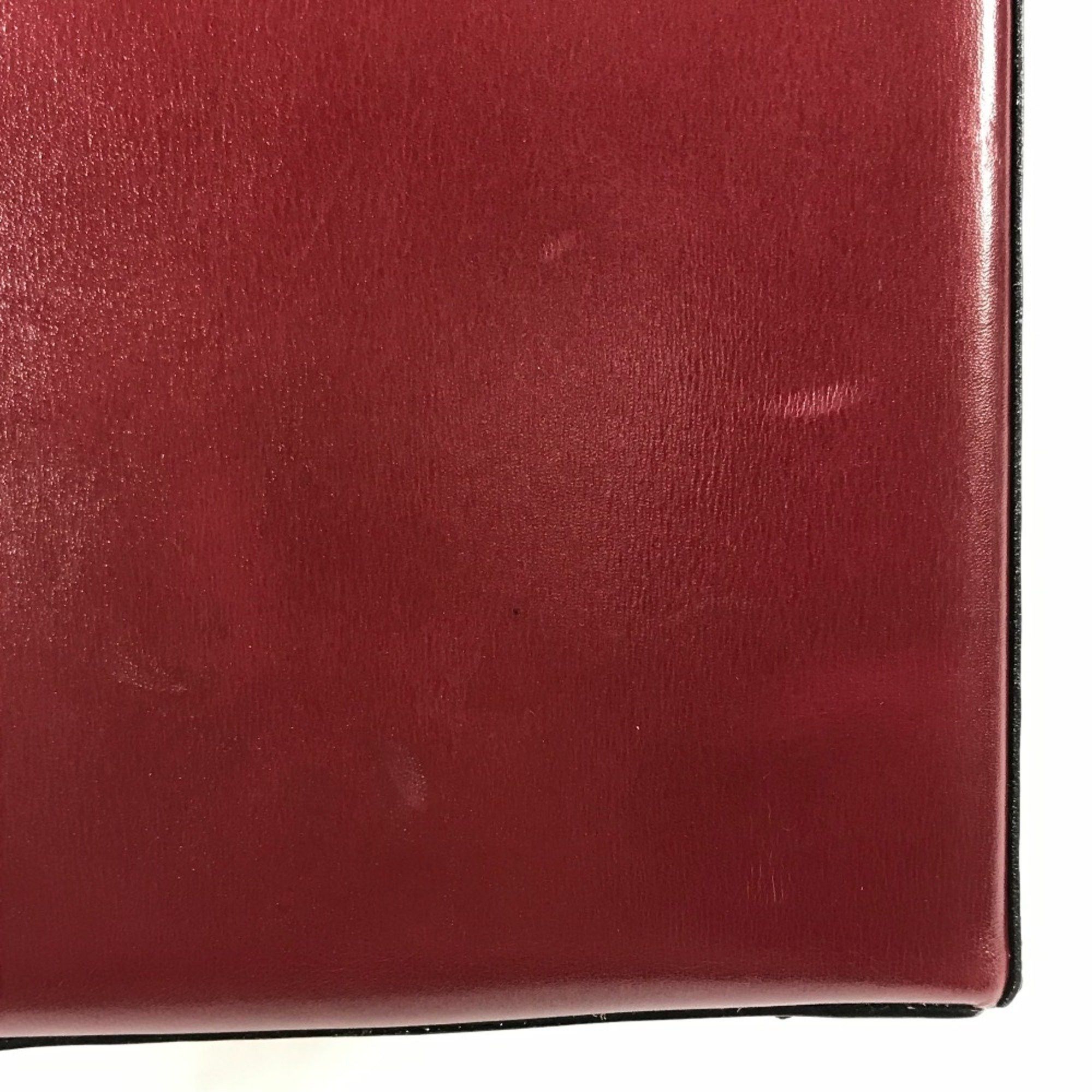 Celine CELINE vintage Box BOX bag with mirror Hand Bag Bordeaux Based Size ONE SIZE - 8 Thumbnail
