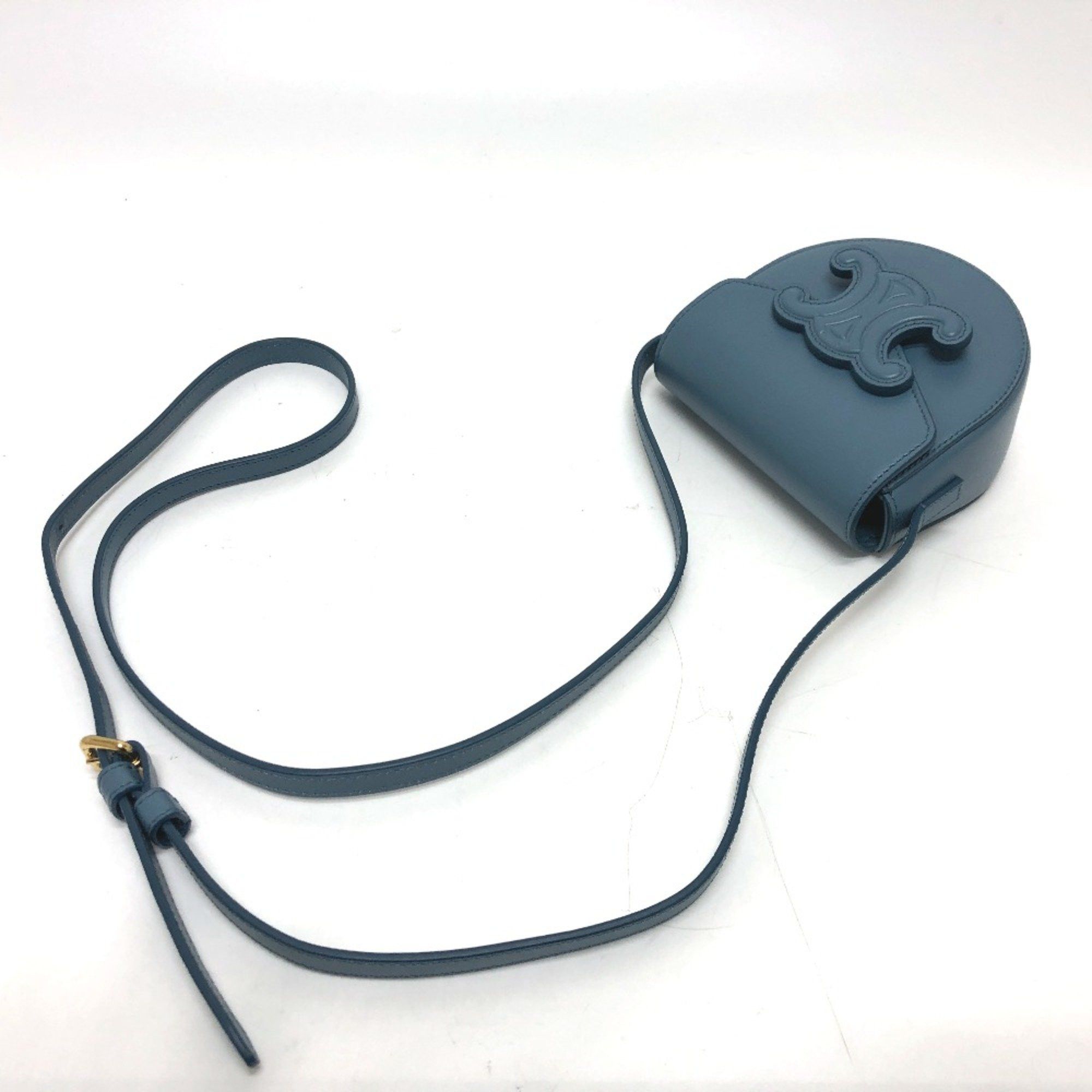 Celine CELINE Triomphe Shoulder Bag blue Size ONE SIZE - 6 Thumbnail