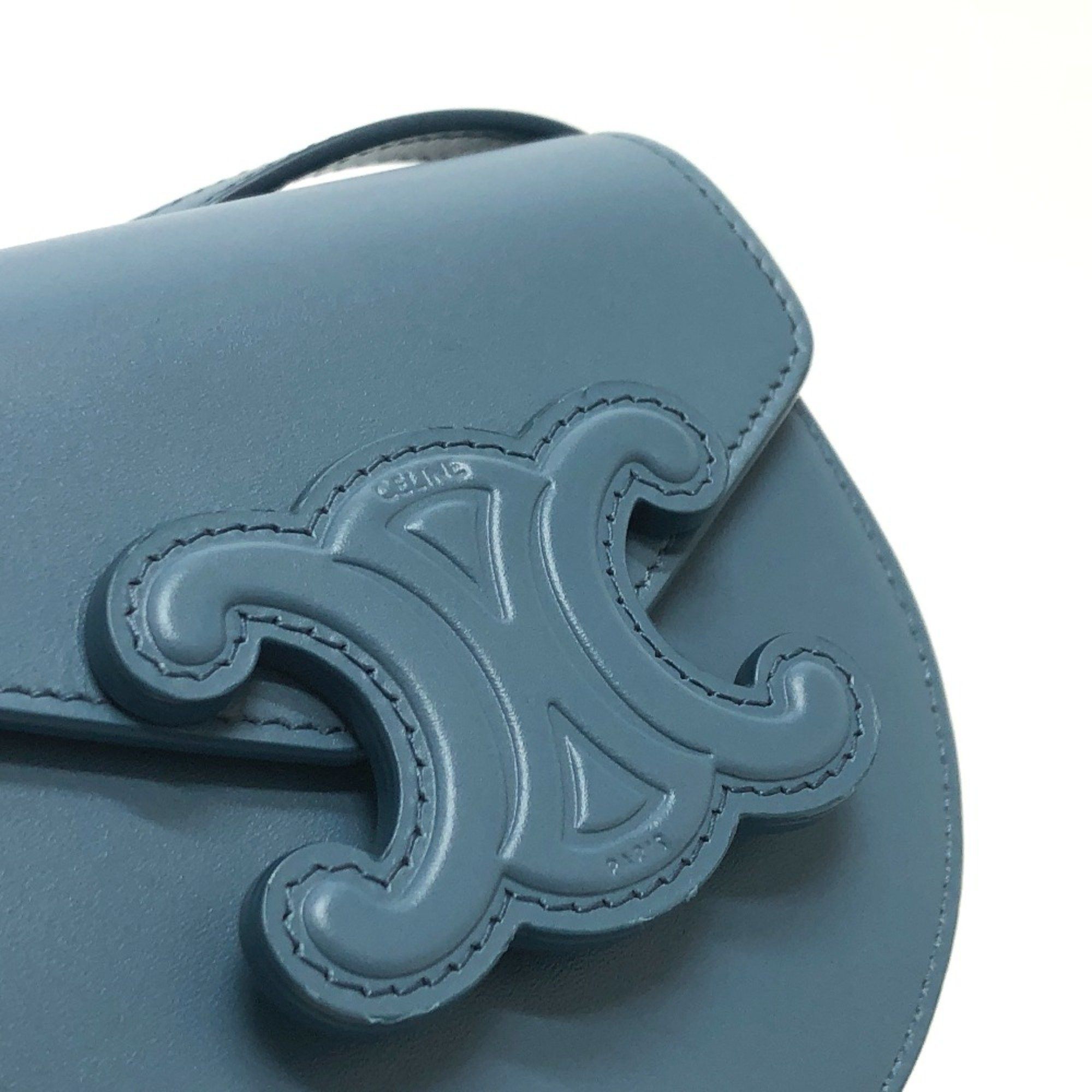 Celine CELINE Triomphe Shoulder Bag blue Size ONE SIZE - 5 Thumbnail