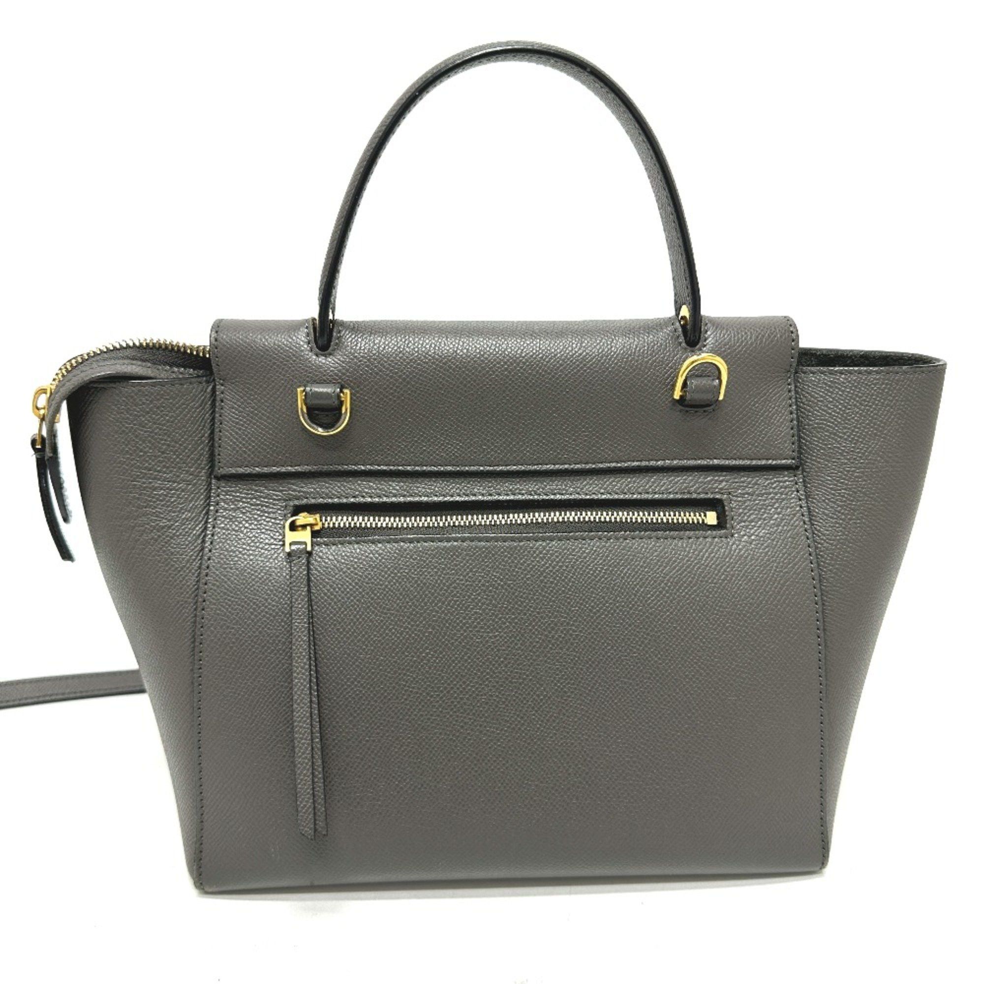 Celine CELINE 189153 logo 2WAY Shoulder Bag Hand Bag gray Size ONE SIZE - 2 Thumbnail