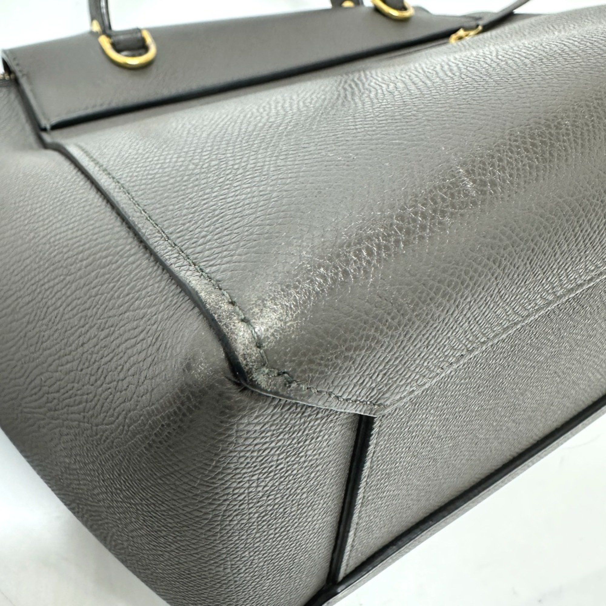 Celine CELINE 189153 logo 2WAY Shoulder Bag Hand Bag gray Size ONE SIZE - 15 Thumbnail