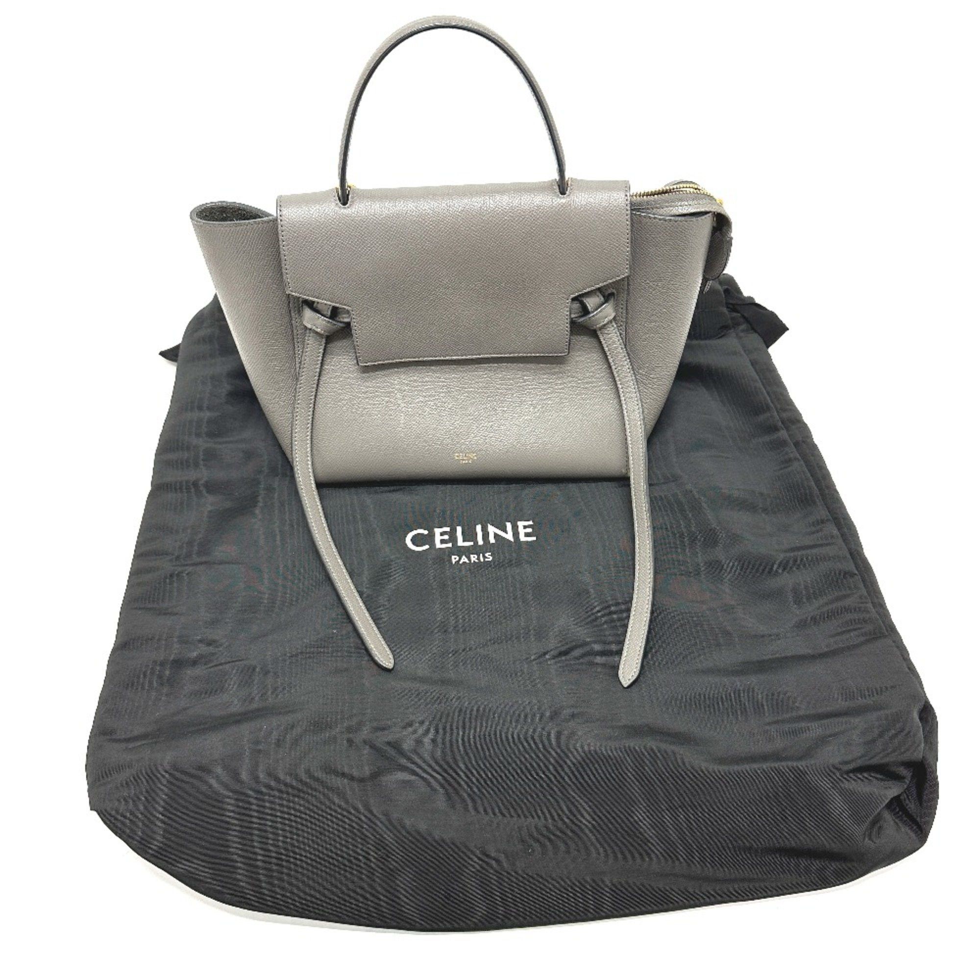 Celine CELINE 189153 logo 2WAY Shoulder Bag Hand Bag gray Size ONE SIZE - 16 Thumbnail