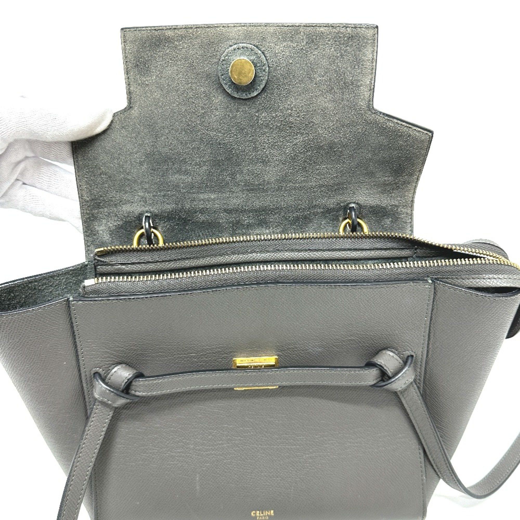 Celine CELINE 189153 logo 2WAY Shoulder Bag Hand Bag gray Size ONE SIZE - 7 Thumbnail