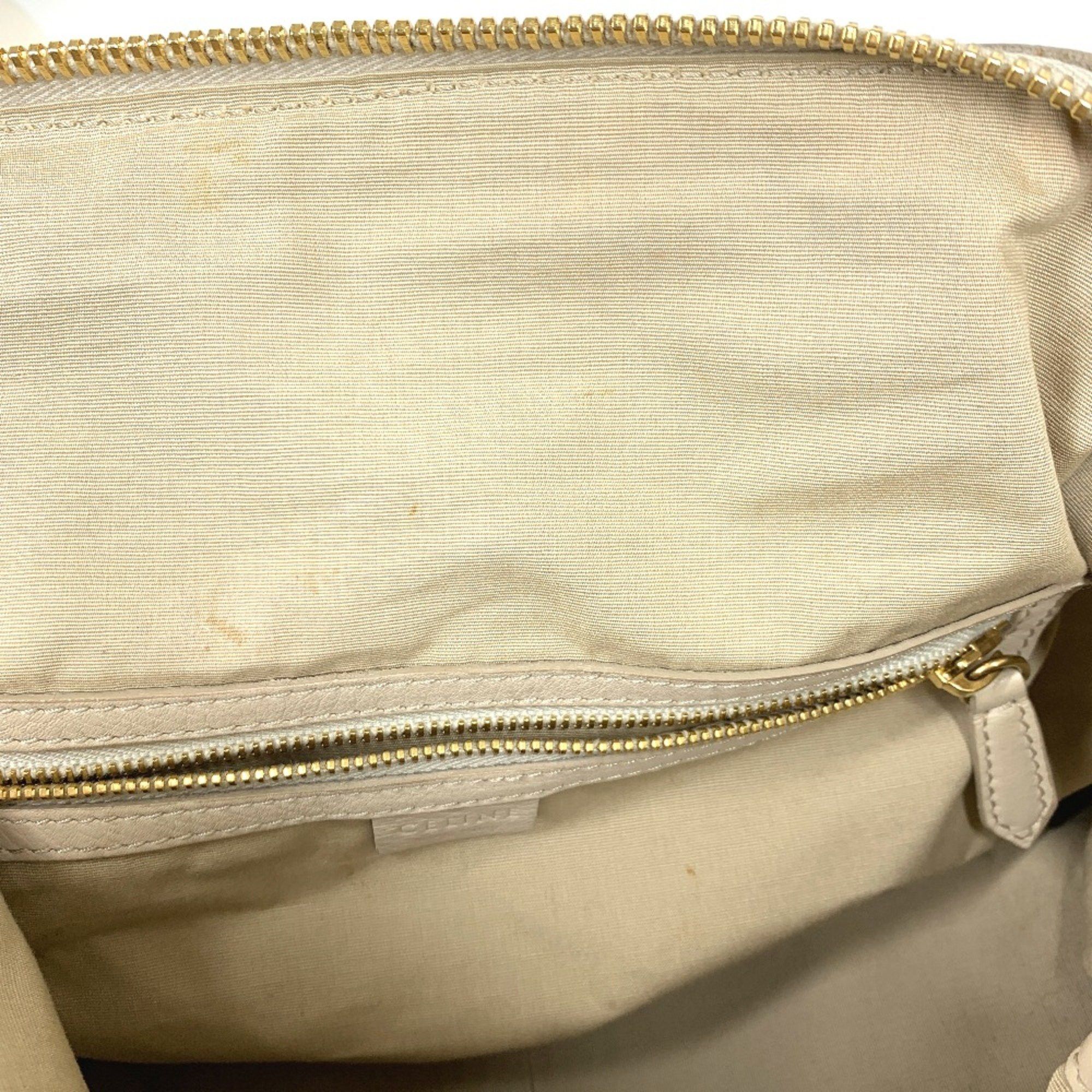 Celine CELINE Old logo Bag Hand Bag Beige Size ONE SIZE - 13 Thumbnail