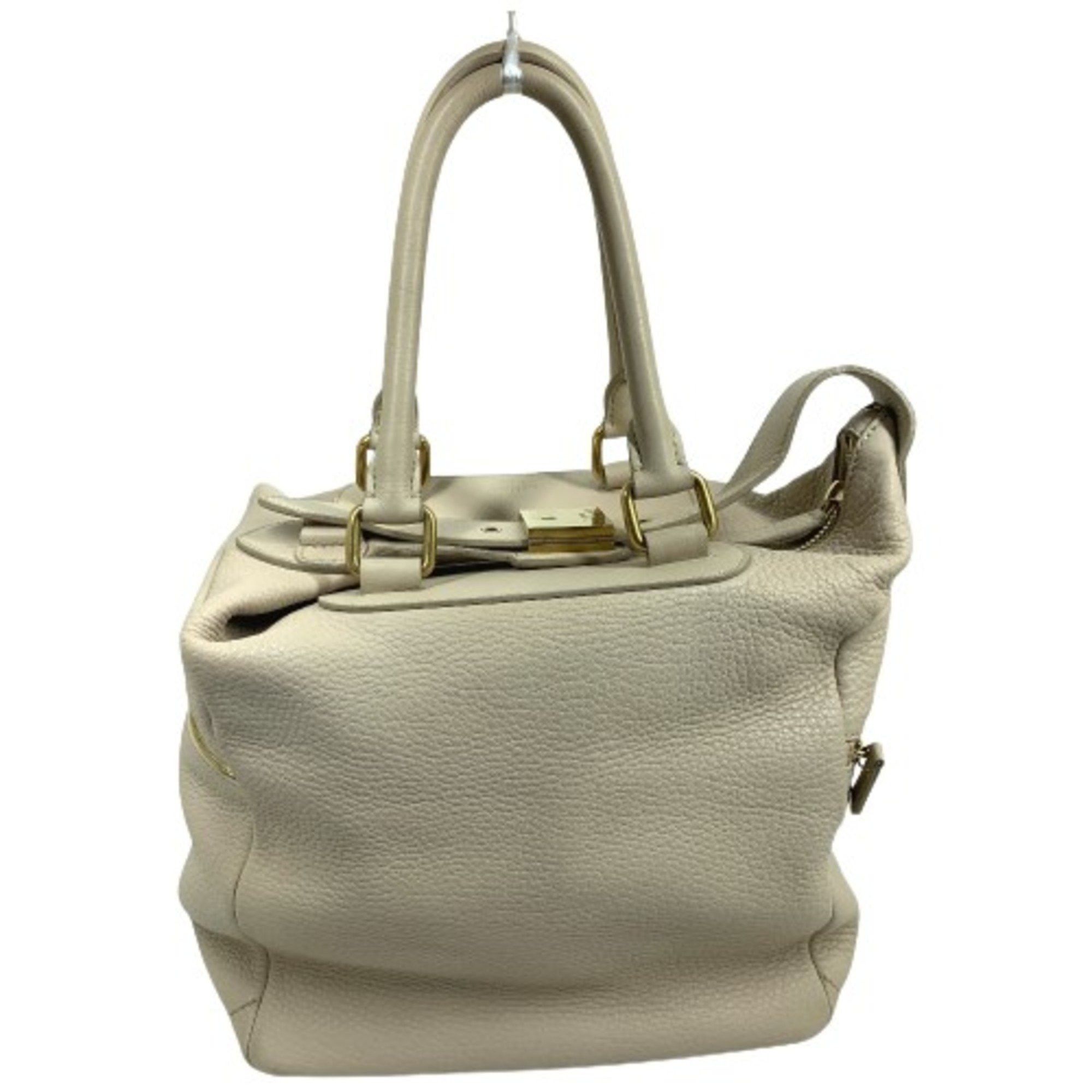 Celine CELINE Old logo Bag Hand Bag Beige Size ONE SIZE - 2 Thumbnail