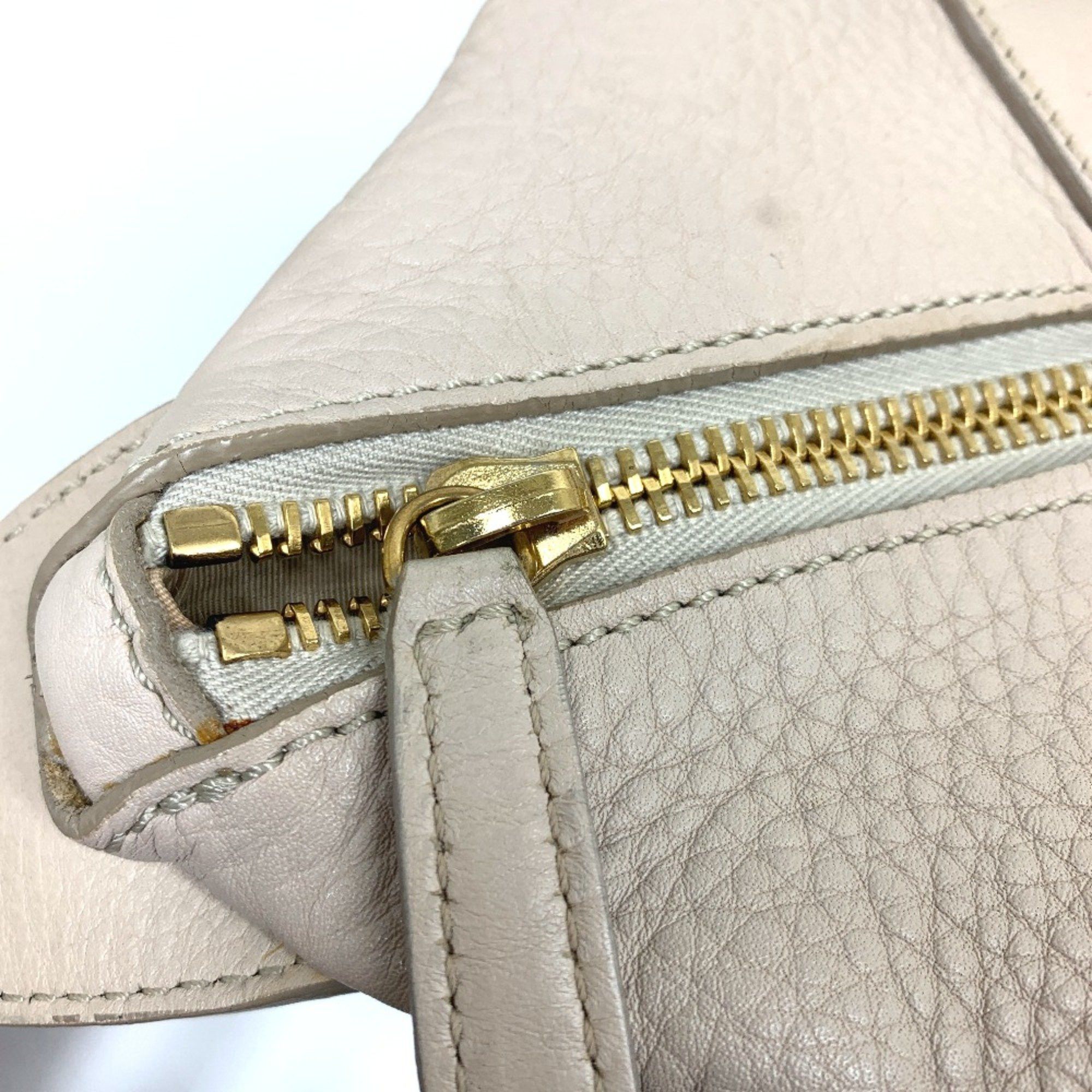 Celine CELINE Old logo Bag Hand Bag Beige Size ONE SIZE - 11 Thumbnail