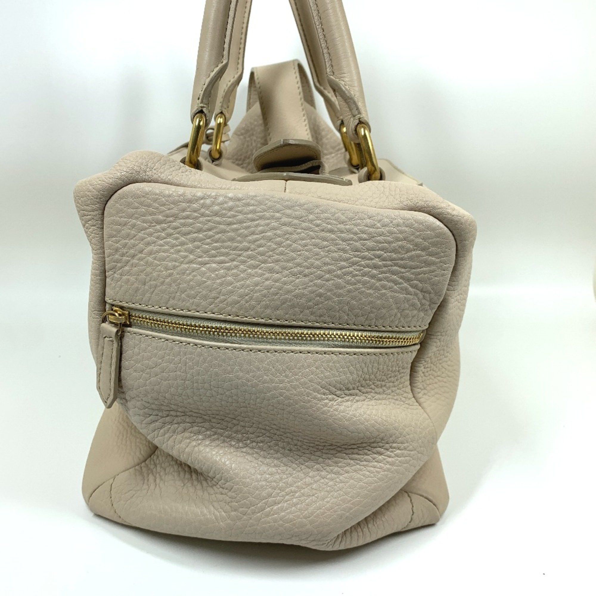 Celine CELINE Old logo Bag Hand Bag Beige Size ONE SIZE - 9 Thumbnail