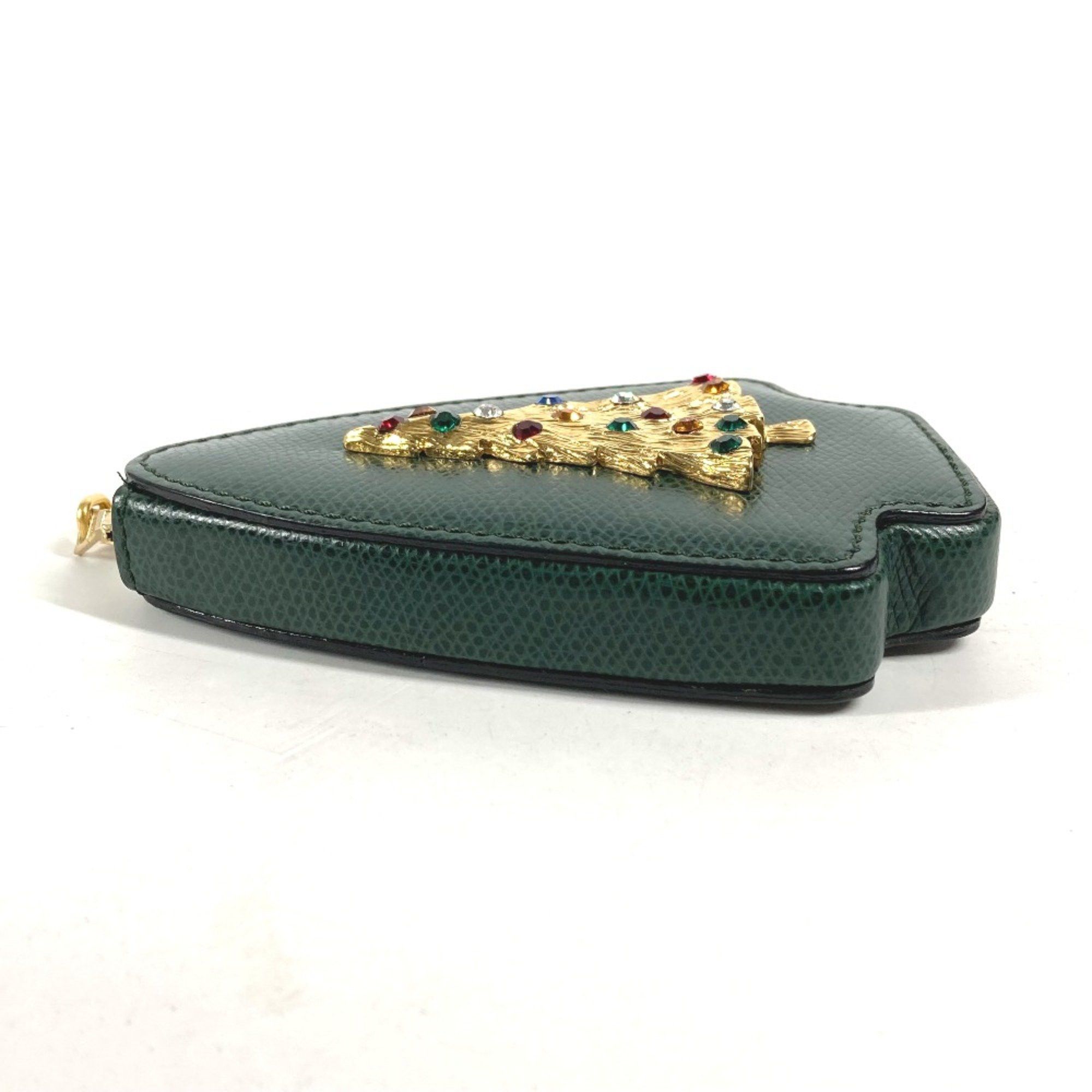 Celine CELINE Rhinestone Coin Purse Coin Compartment Wallet Pouch Green Size ONE SIZE - 5 Thumbnail