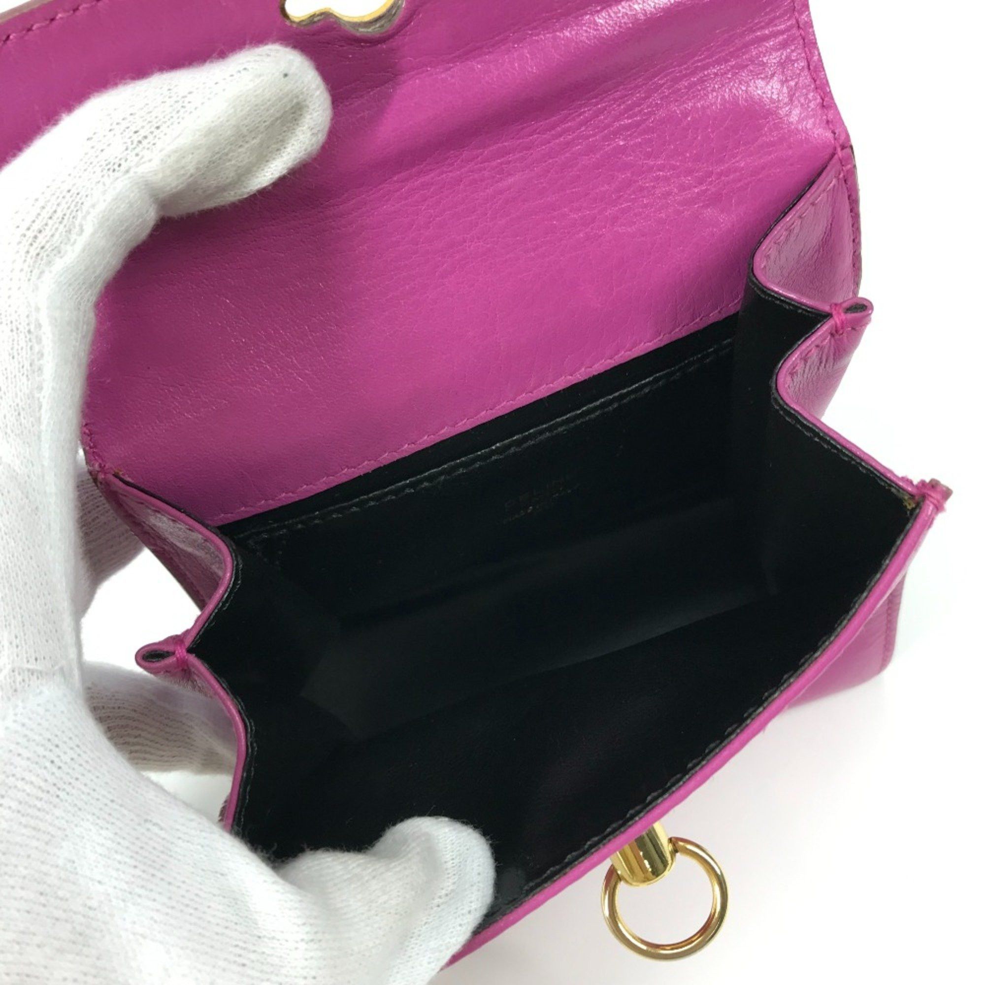 Celine CELINE Bag vintage bag Hand Bag Purple Based Gold Size ONE SIZE - 13 Thumbnail