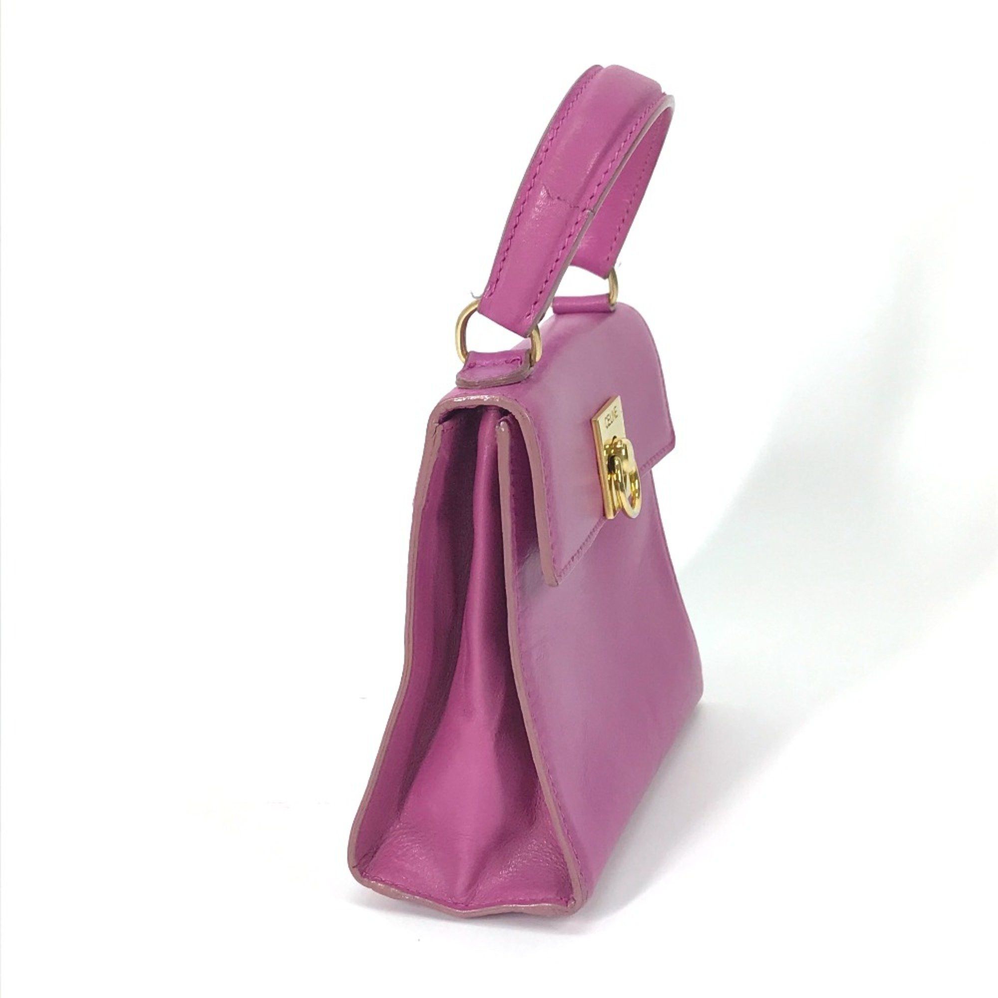 Celine CELINE Bag vintage bag Hand Bag Purple Based Gold Size ONE SIZE - 3 Thumbnail