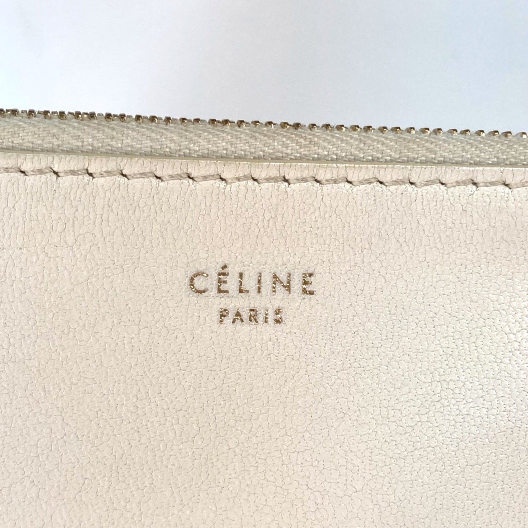 Celine CELINE Bicolor Pouch Clutch bag White x yellow Size ONE SIZE - 12 Thumbnail