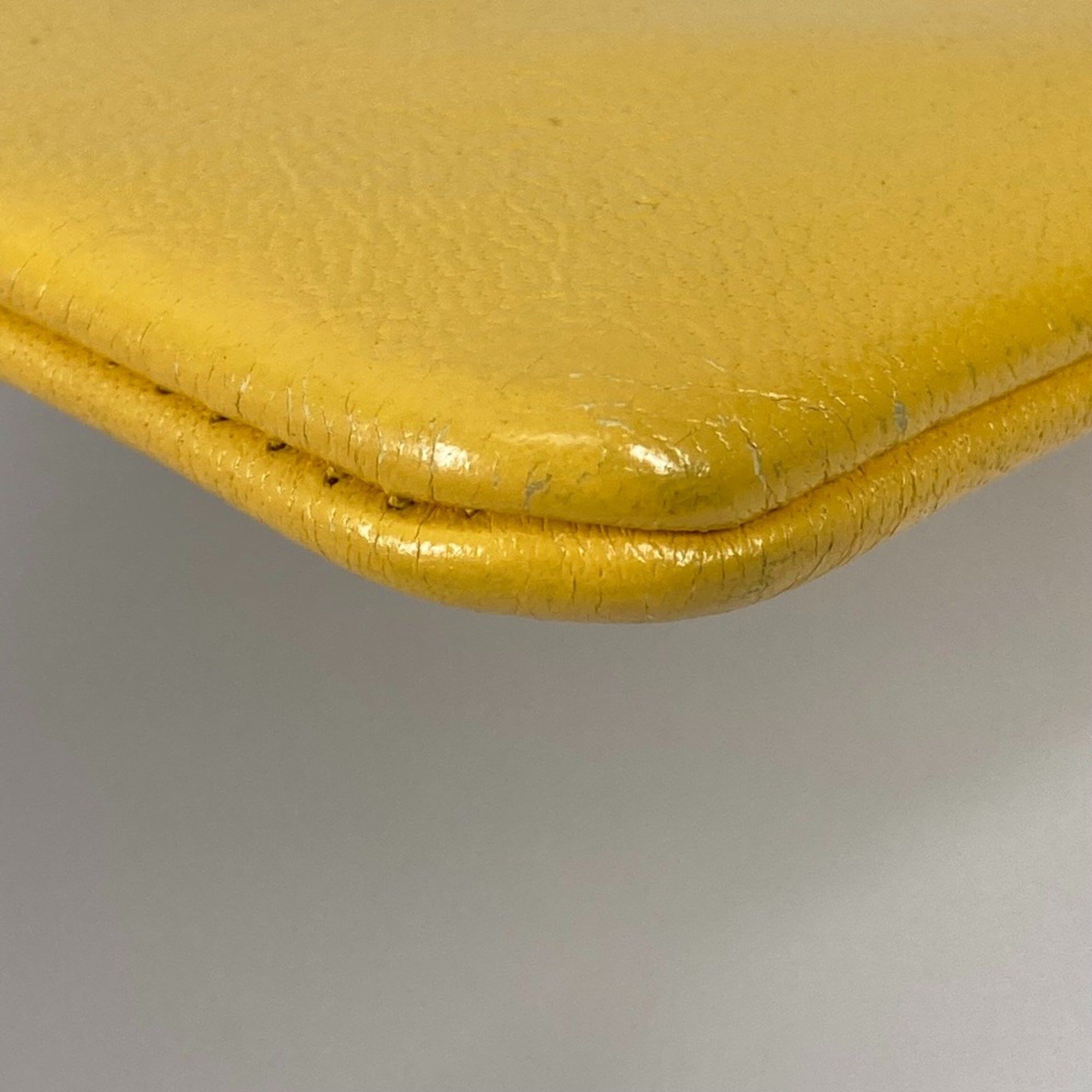Celine CELINE Bicolor Pouch Clutch bag White x yellow Size ONE SIZE - 8 Thumbnail